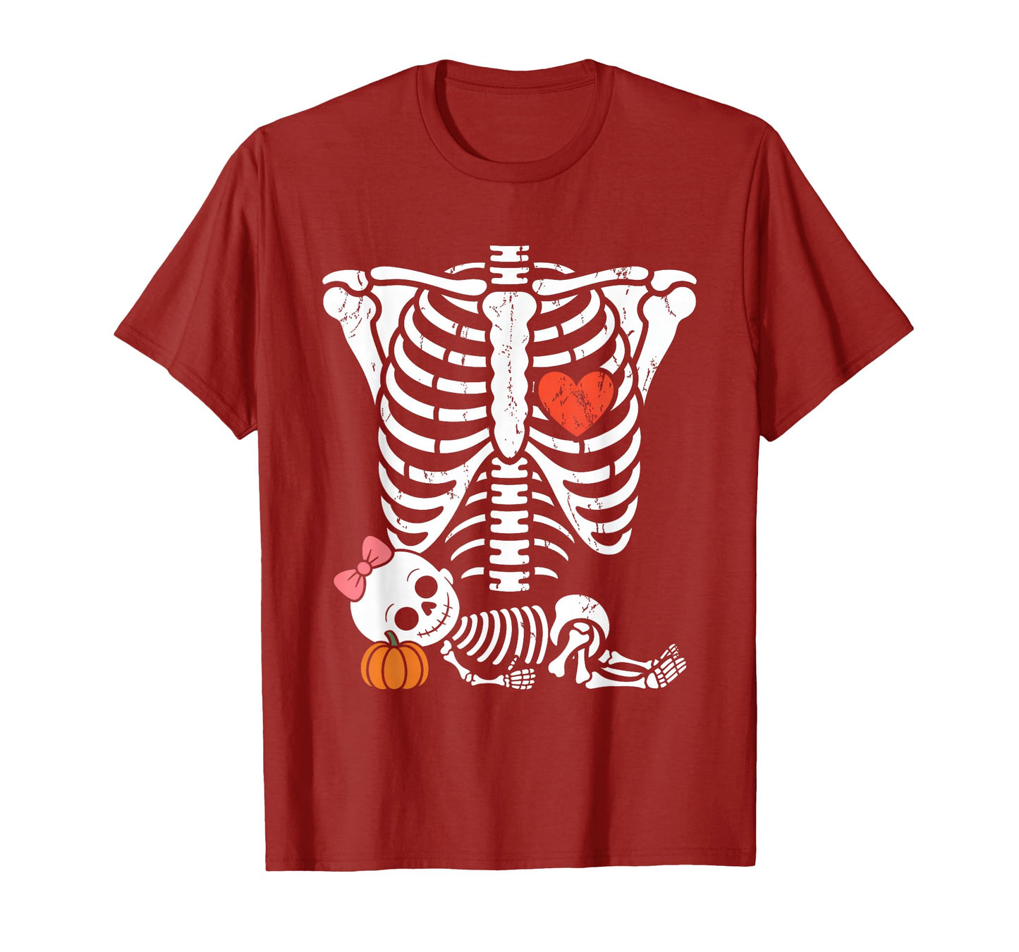 Baby Shower Skeleton Halloween Pregnancy Annoucement Girls T-Shirt