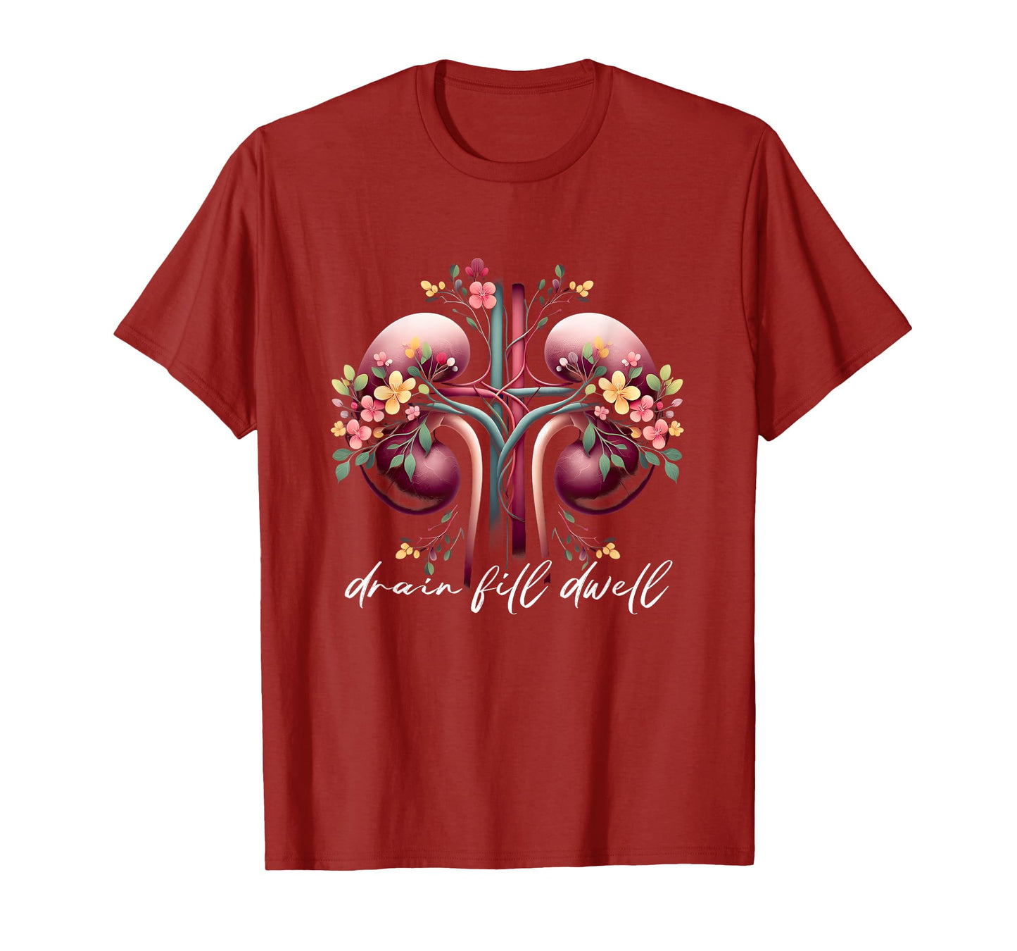 Drain Fill Dwell Kidney Disease Peritoneal Dialysis Nurse T-Shirt