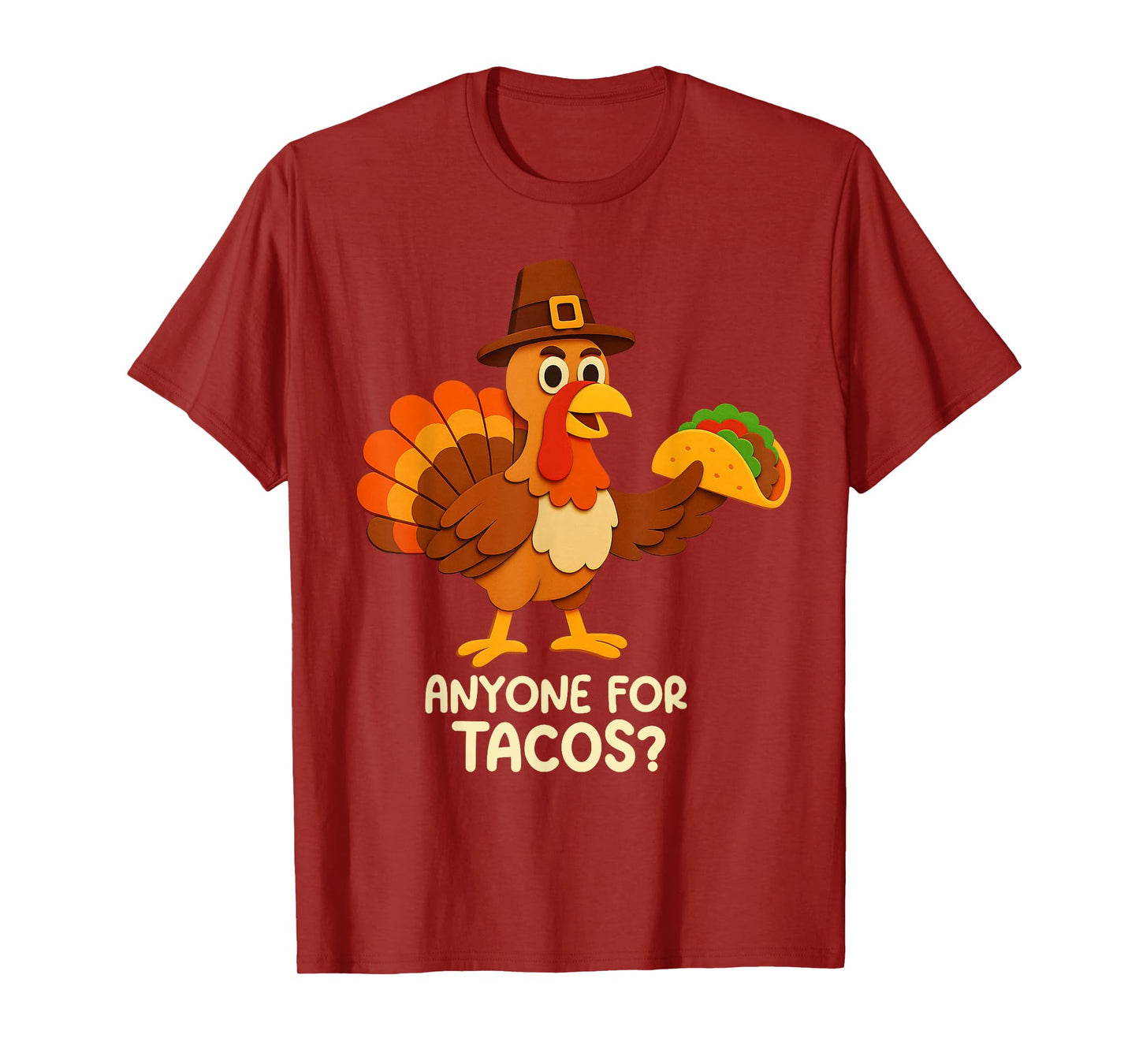 Funny Thanksgiving Turkey Anyone for Tacos Anyone Mexican T-Shirt
