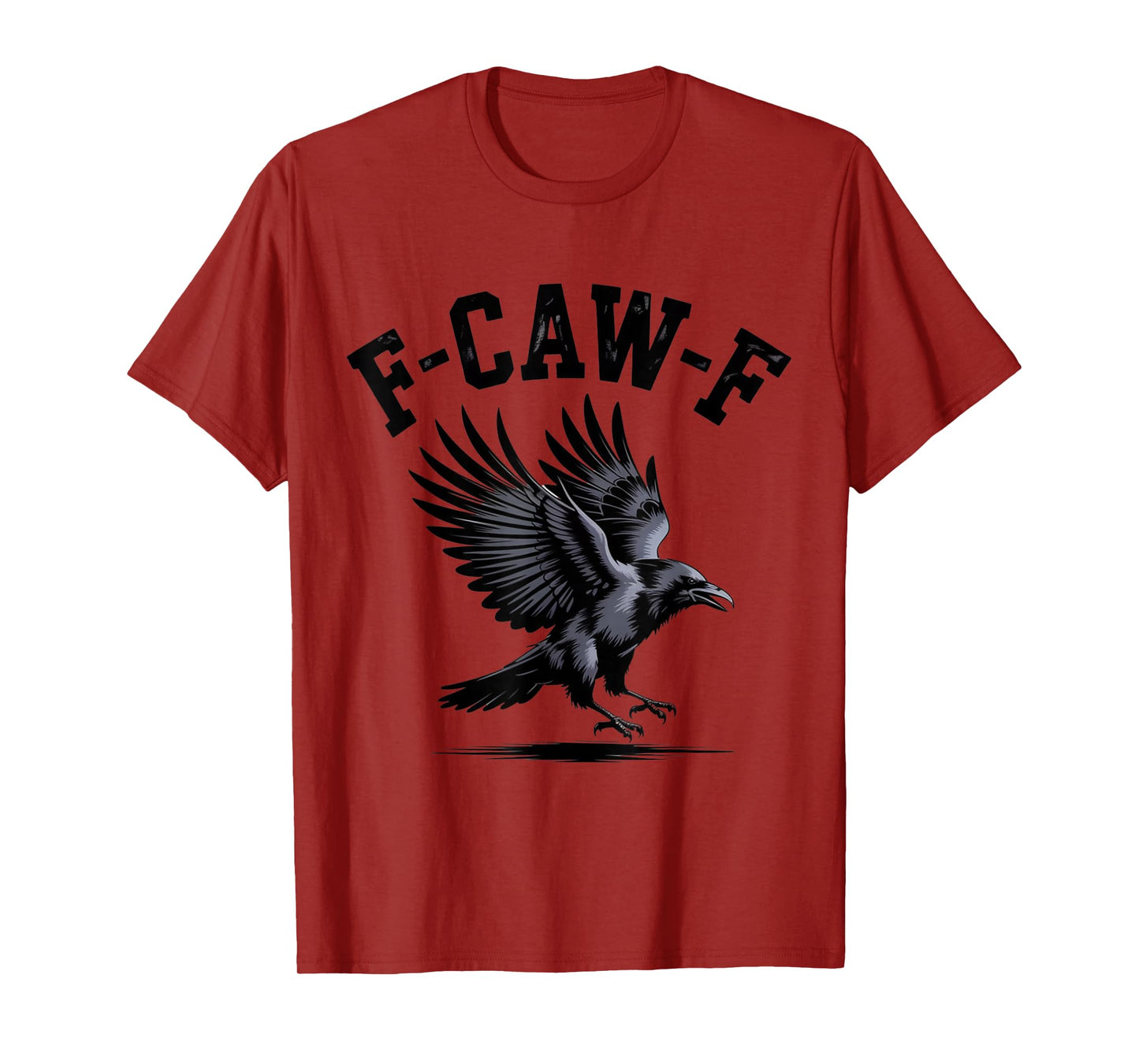 Black Crow, F-Caw-F Funny Black Bird Moon Gothic Adult Humor T-Shirt