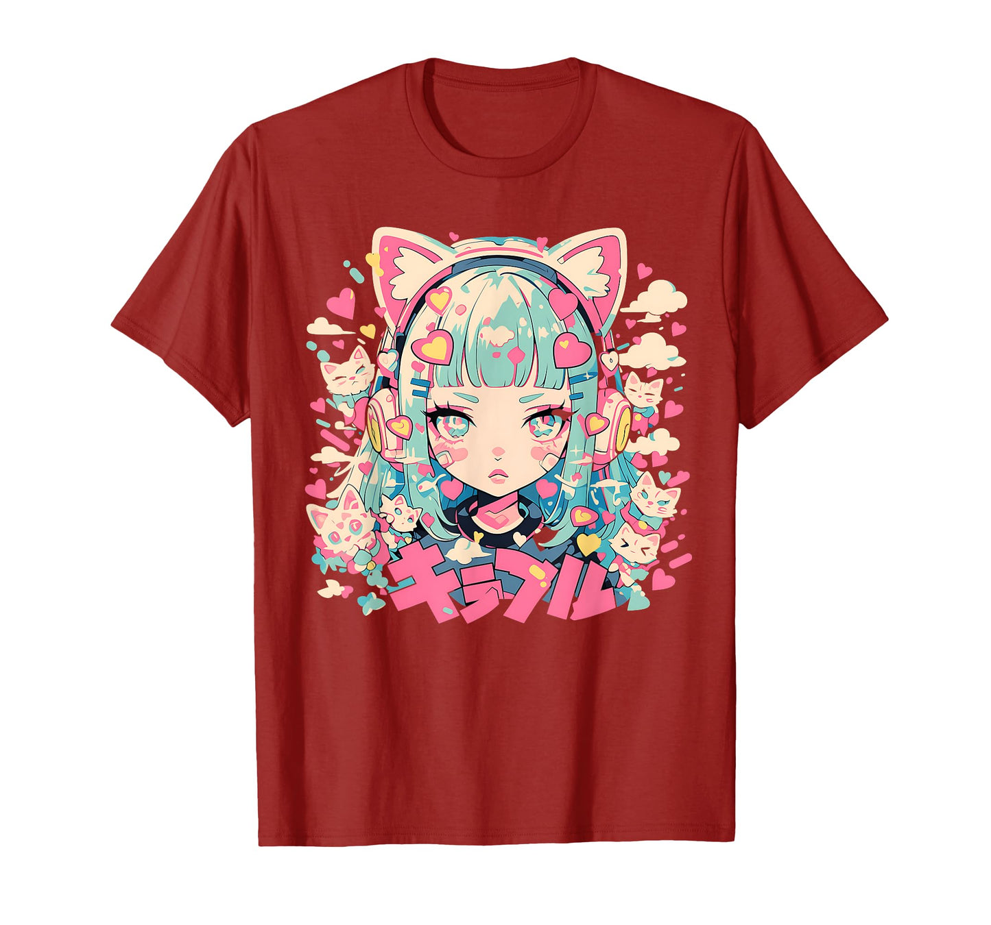 Anime Waifu Cute Anime manga Cat Girl Sweet Retro Japan T-Shirt