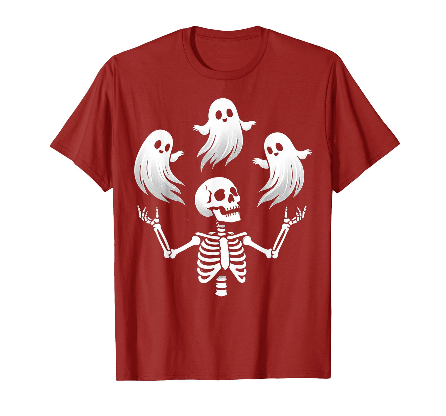 Skeleton Juggling Ghosts Funny Halloween Costume Spooky Fun T-Shirt