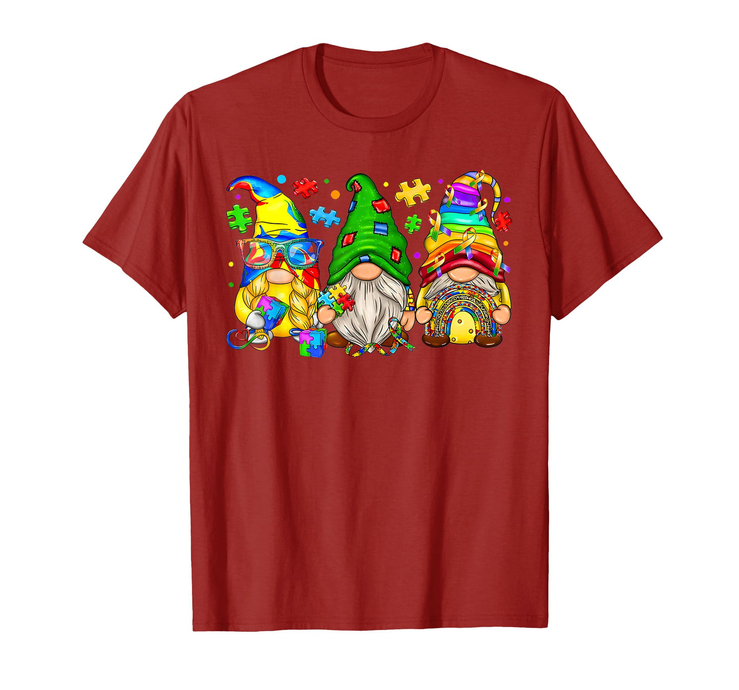 Accept Understand Love Gnome Autism Awareness T-Shirt