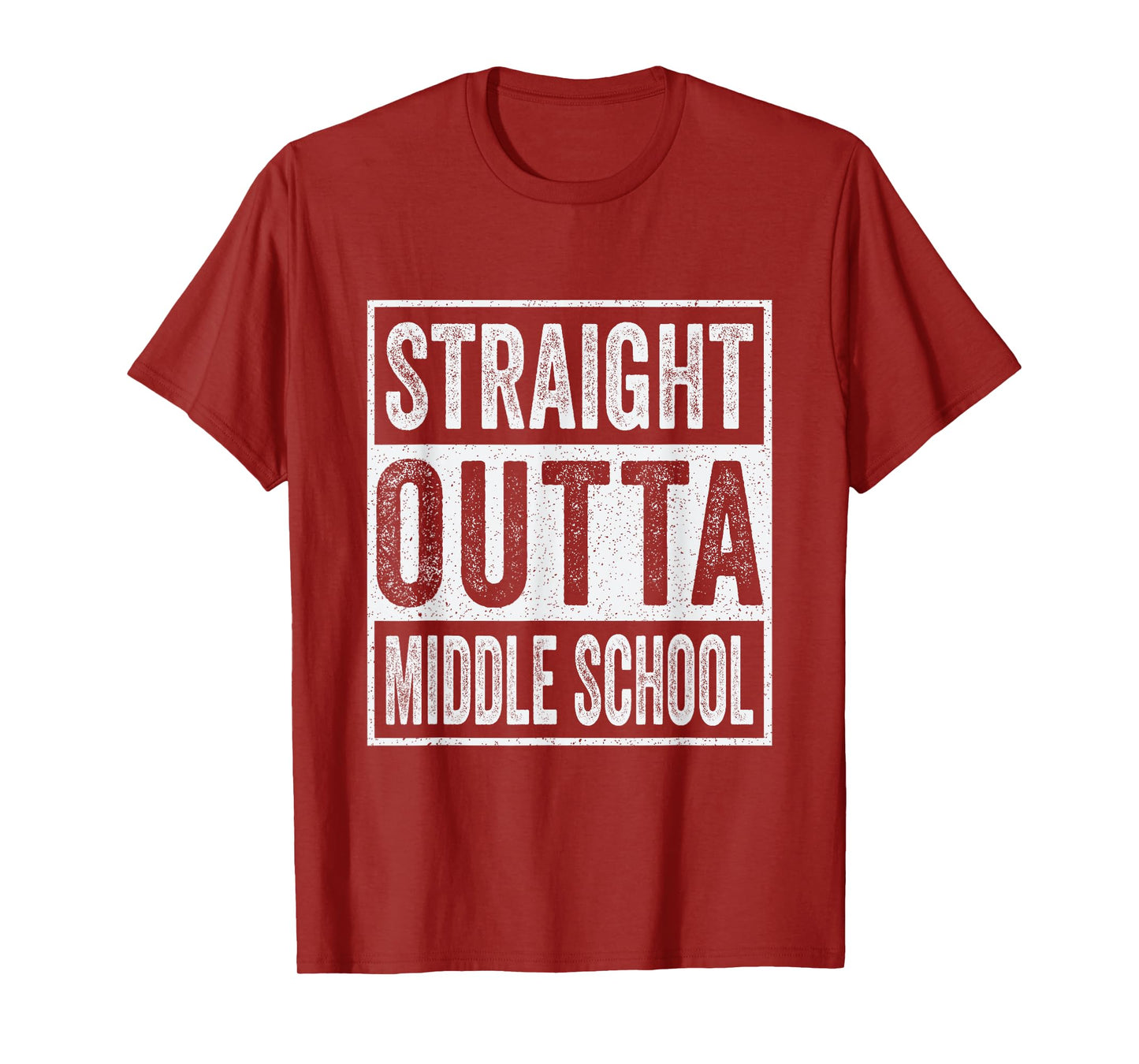 Straight Outta Middle School Funny 2025 Graduation T-Shirt