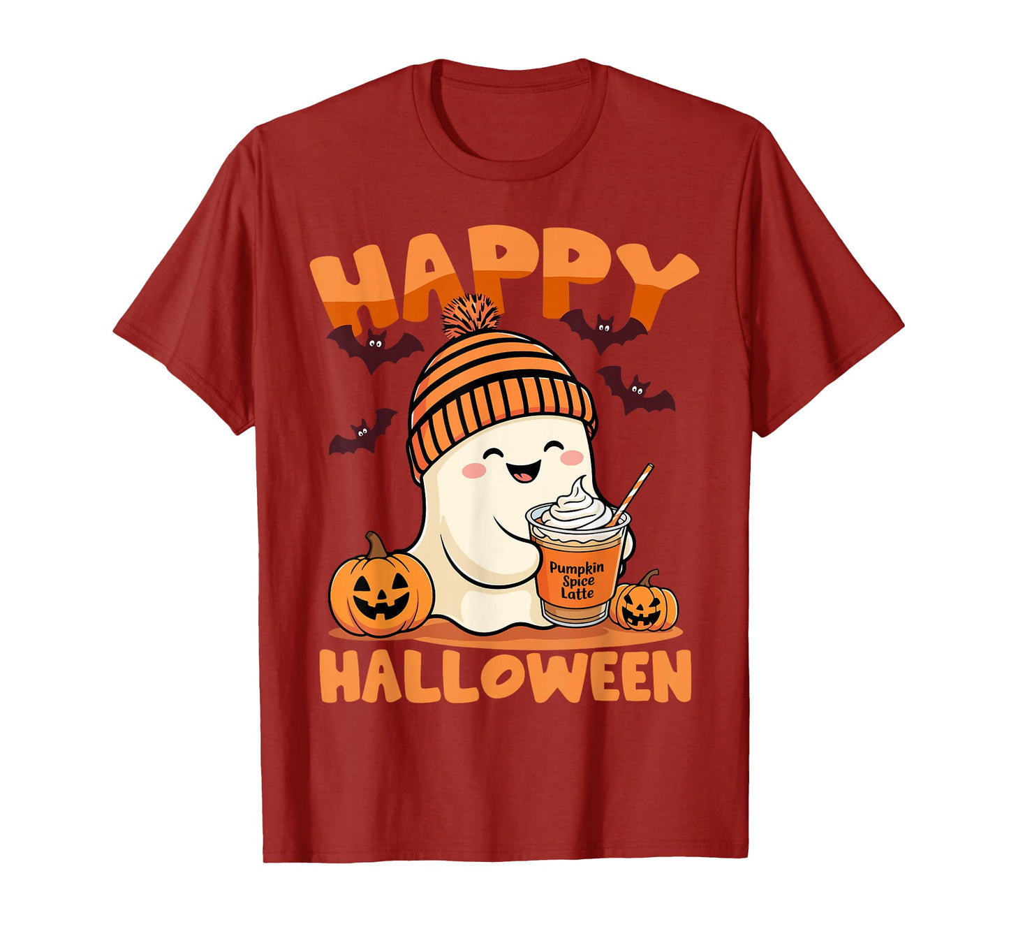 Funny Happy Halloween Boo Ghost Matching Family Couples 2025 T-Shirt