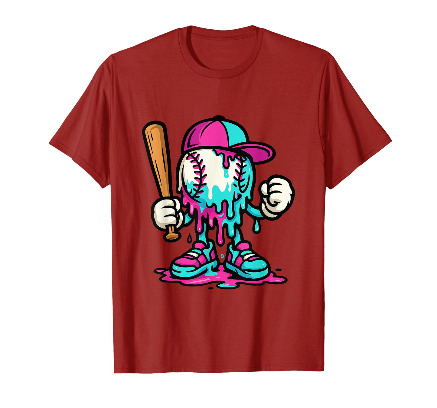 Baseball Drip for Boys Ice Cream Drip Baseball T-Shirt