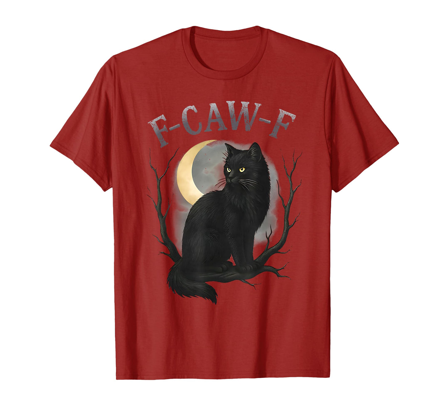 Funny Halloween Black Cat F-CAW-F Cat Lovers Meow Meow T-Shirt