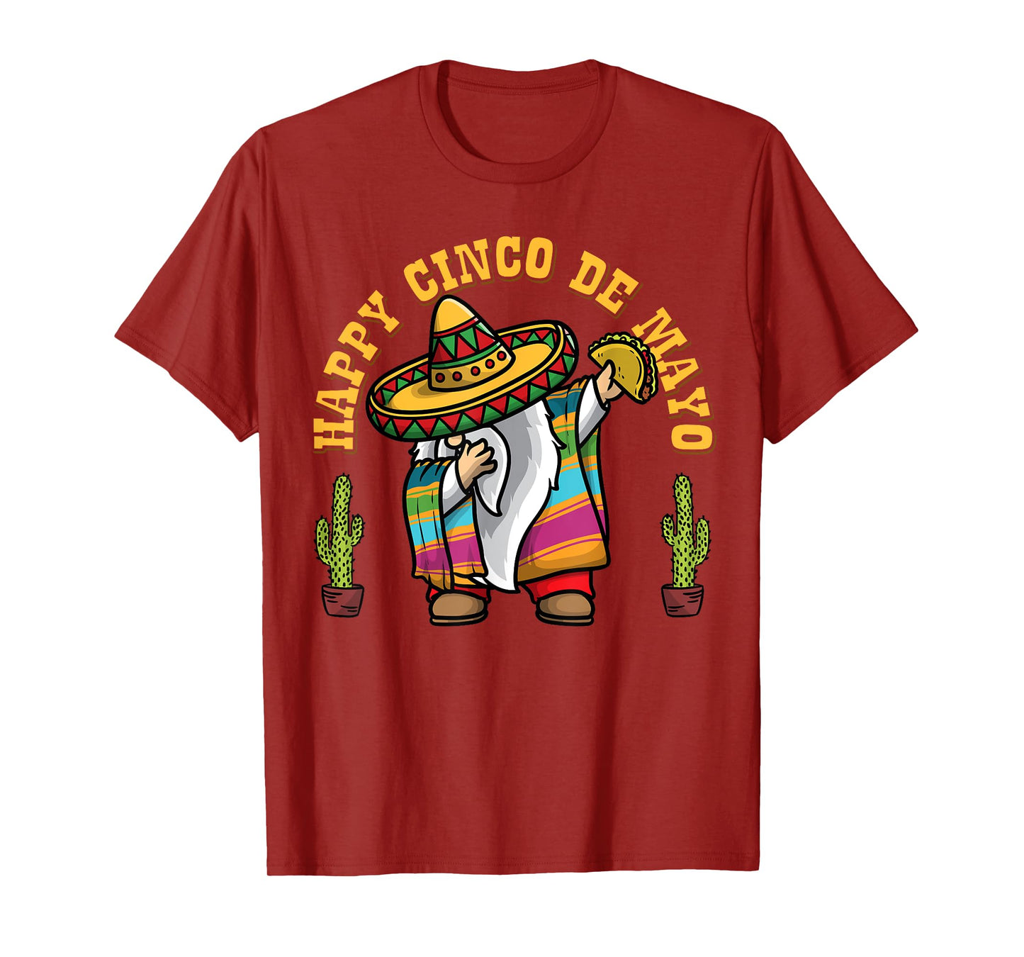 Cinco De Mayo Gnomes Taco Mexican Gnome Kids Men Women T-Shirt