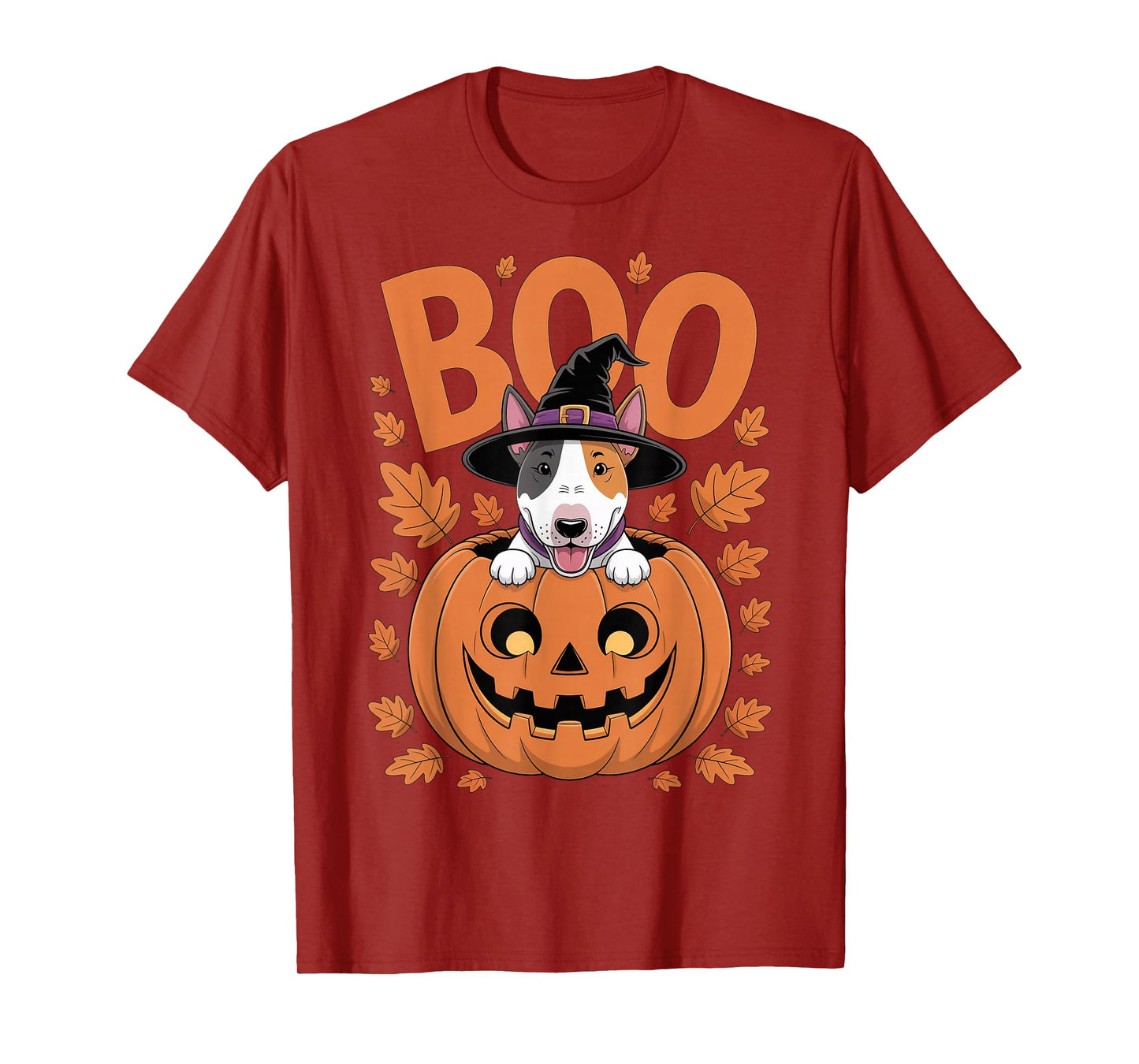 Bull Terrier Costume on Pumpkin Halloween Bull Terrier T-Shirt