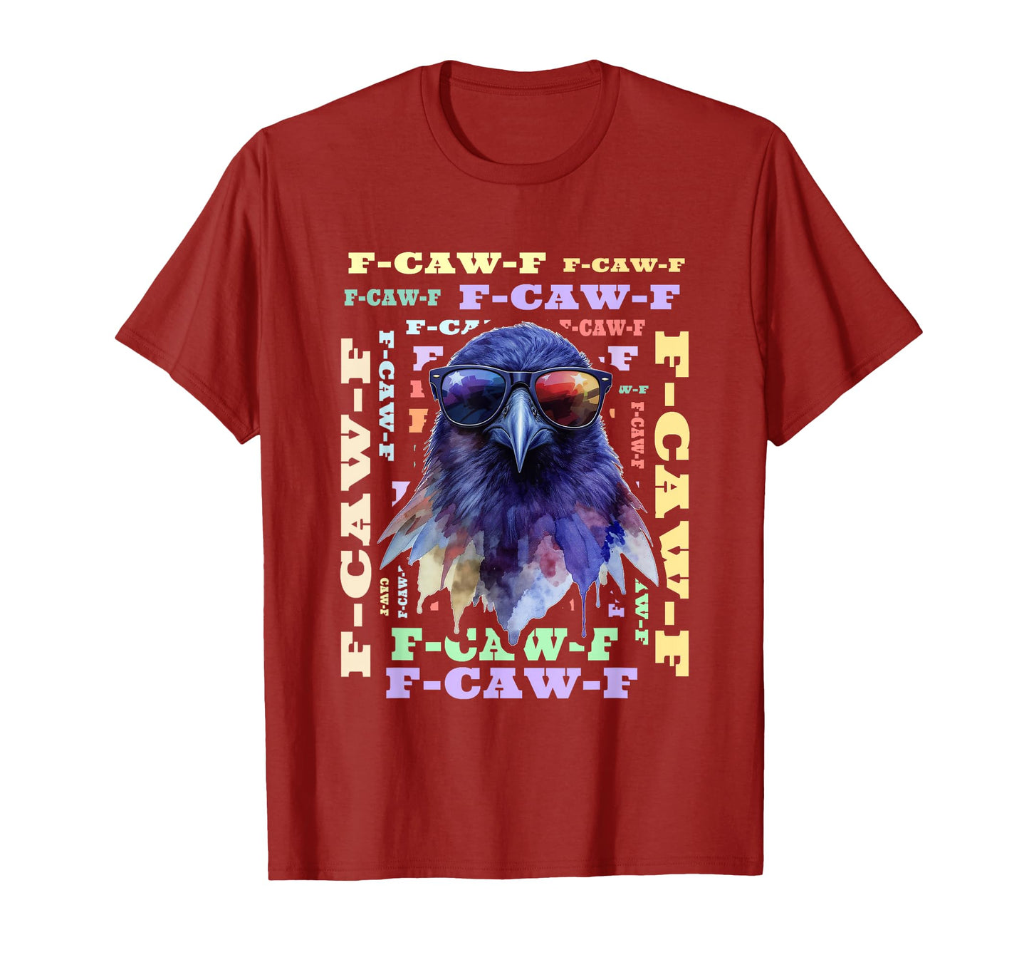 F-Caw-F Funny Retro Crow Raven Meme Men Women T-Shirt