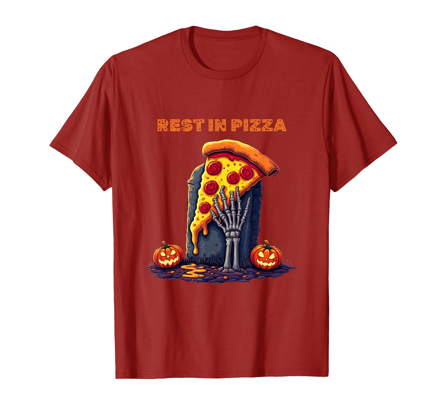 Rest in Pizza Funny Halloween Food Lover T-Shirt