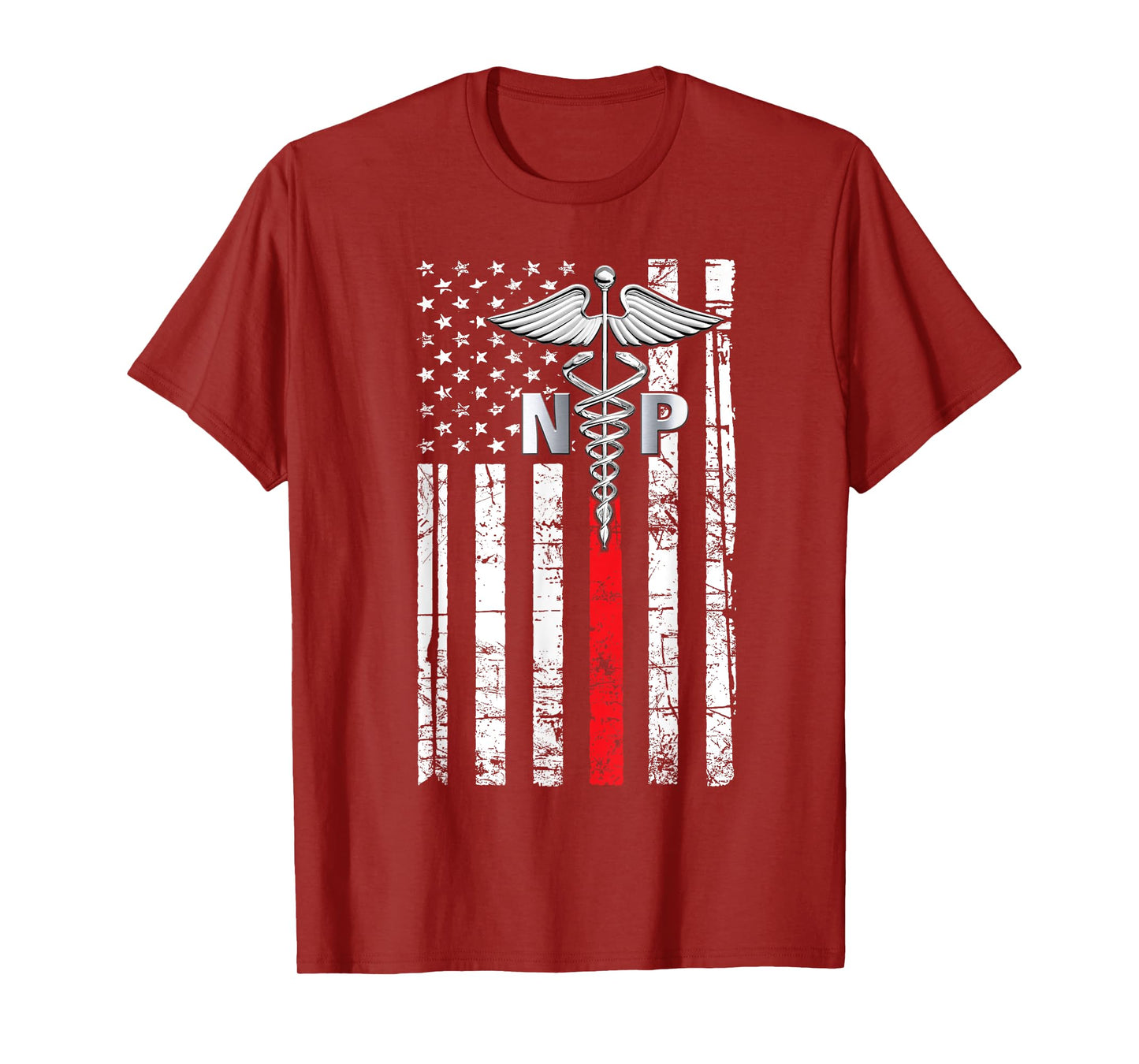 Nurse 365 NP Nurse Practitioner US Flag T-Shirt