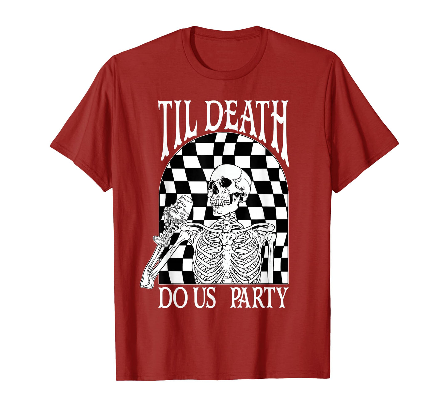 Til Death Do Us Party Skeleton Drinking Halloween Bach T-Shirt