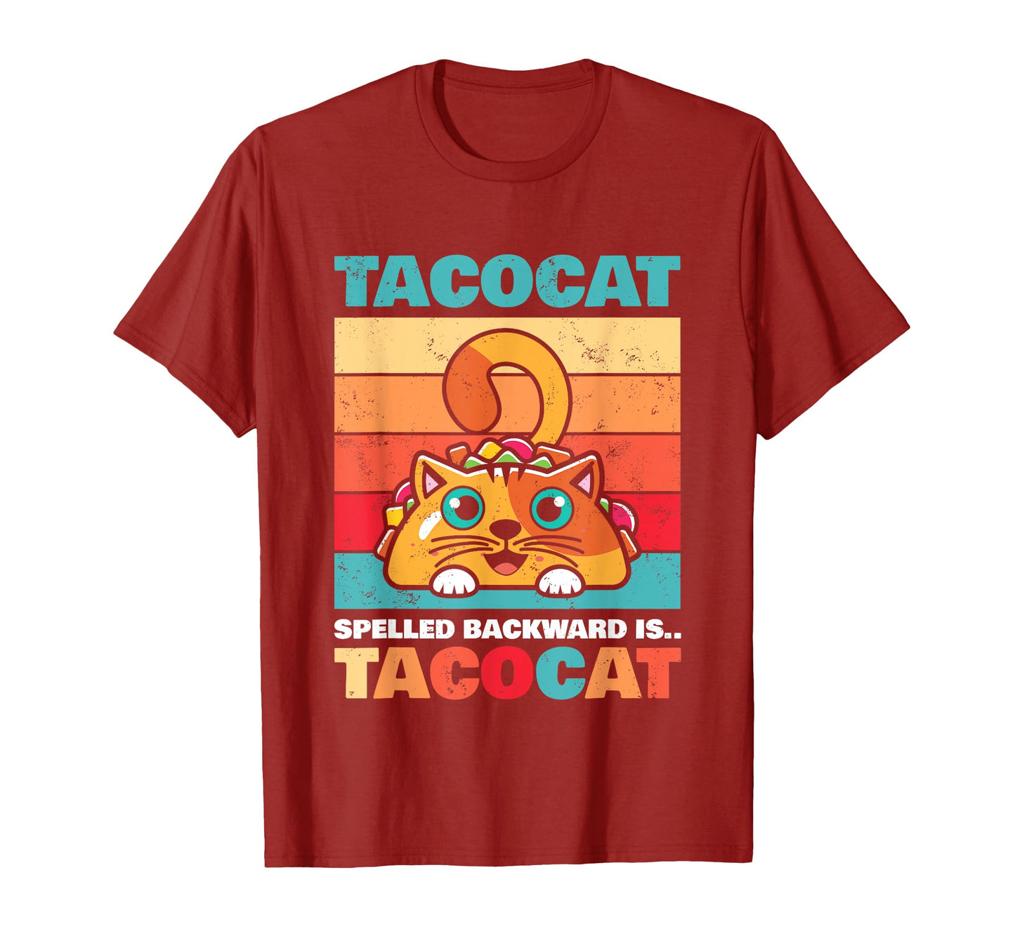 Tacocat Spelled Backward Is Tacocat I Love Cat And Taco Gift T-Shirt