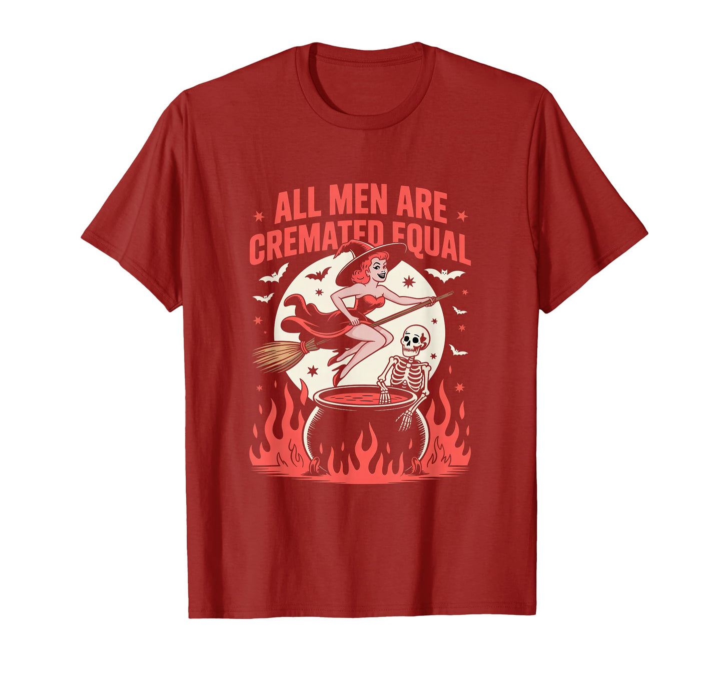 All Men are Cremated Equal Vintage Feminist Halloween T-Shirt