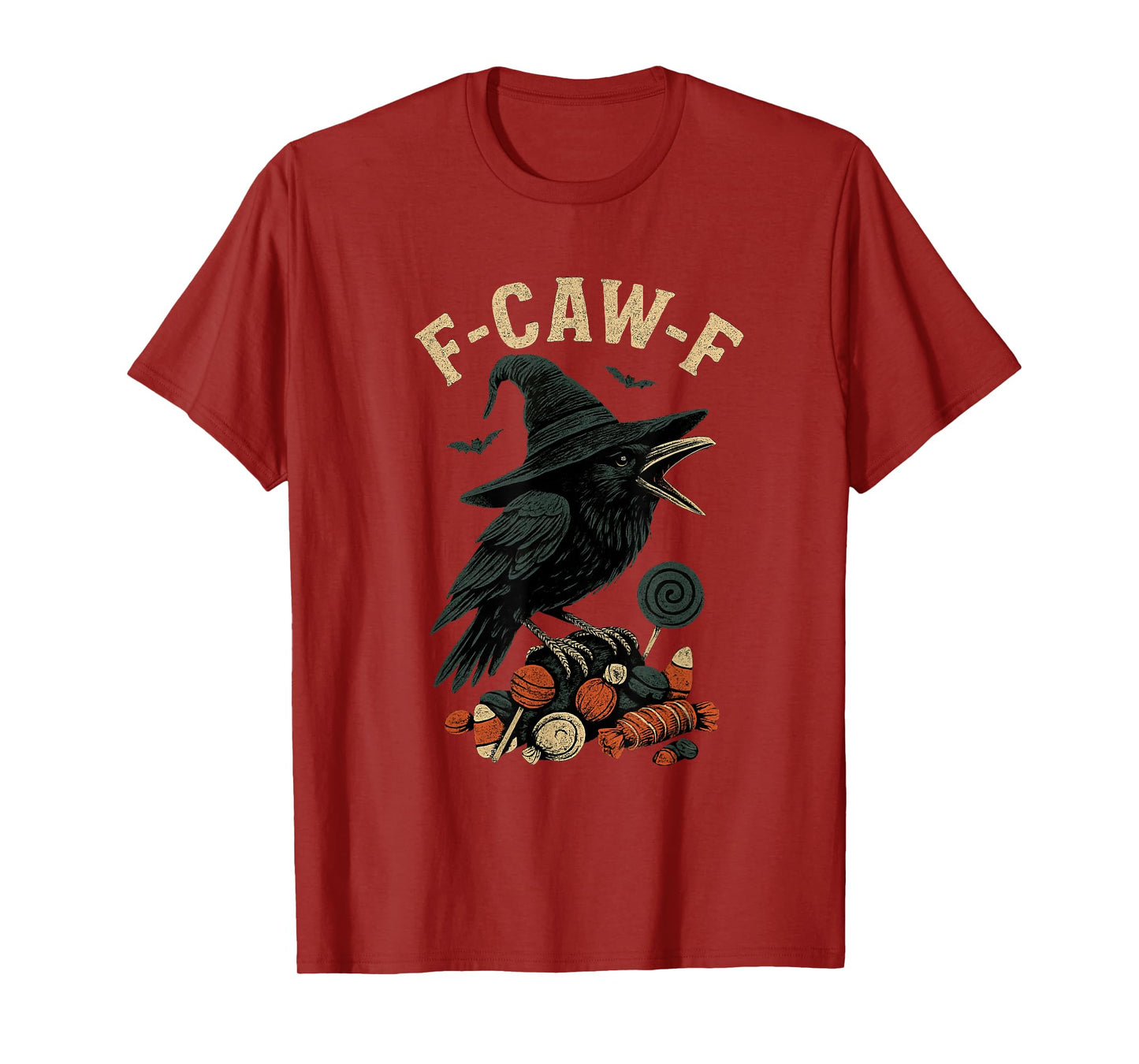 Halloween F Caw F Crow Women F-Caw-F Black Bird Witch Candy T-Shirt