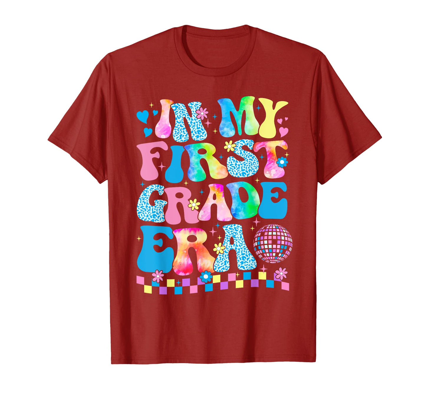 In My First Grade Era Groovy Back To School Teachers Kids T-Shirt