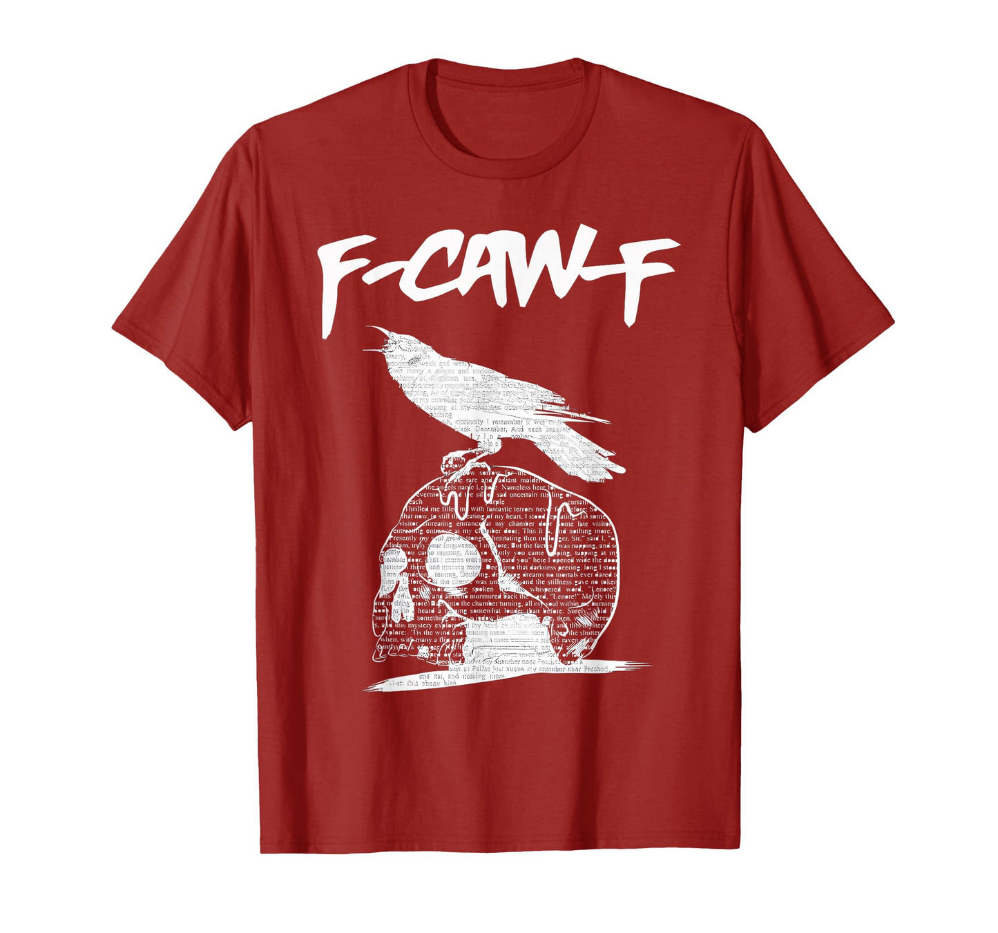 F-Caw-F Funny Crow Skull Raven Gothic Halloween T-Shirt