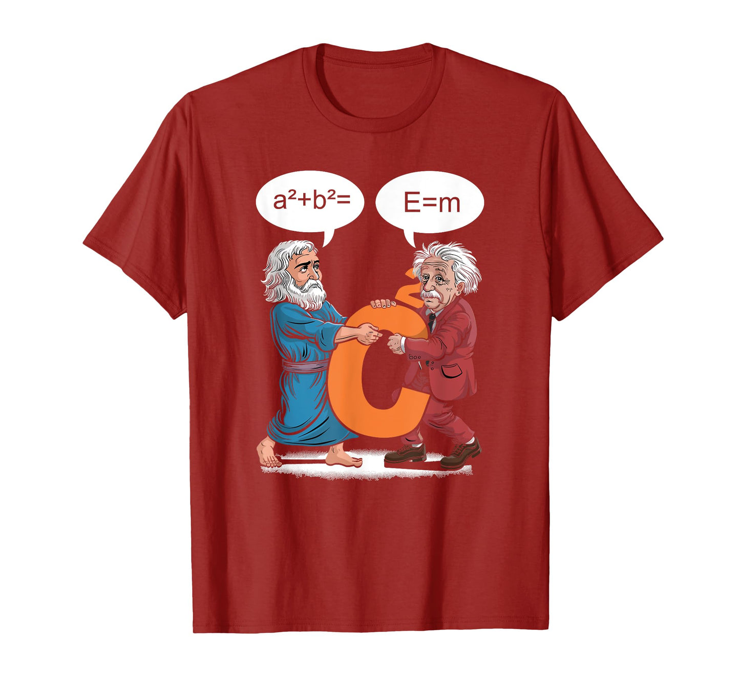 Funny Geek Outfit Nerd Costume Pythagoras vs Einstein T-Shirt