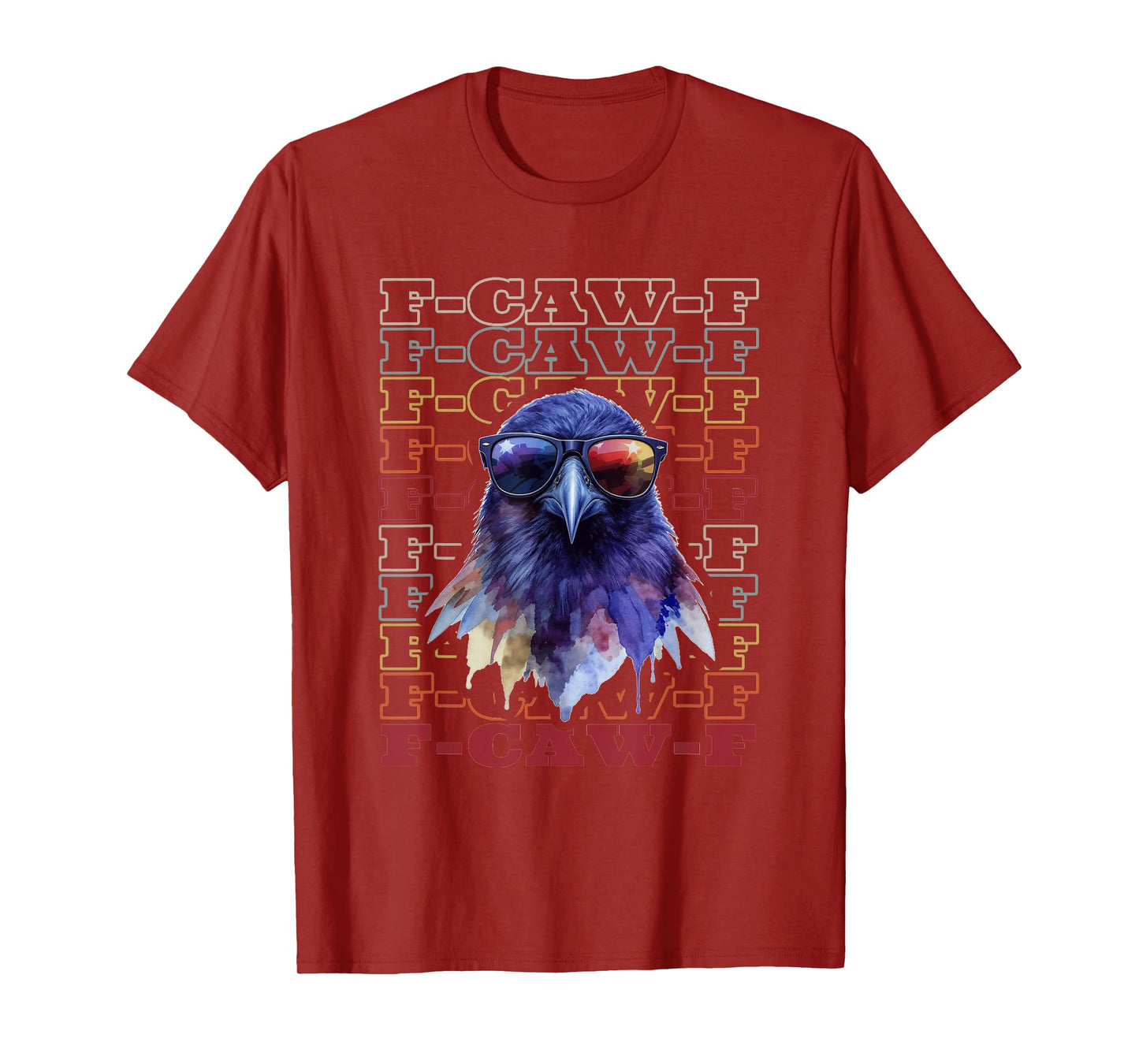 F-Caw-F Funny Retro Crow Raven Meme Men Women T-Shirt