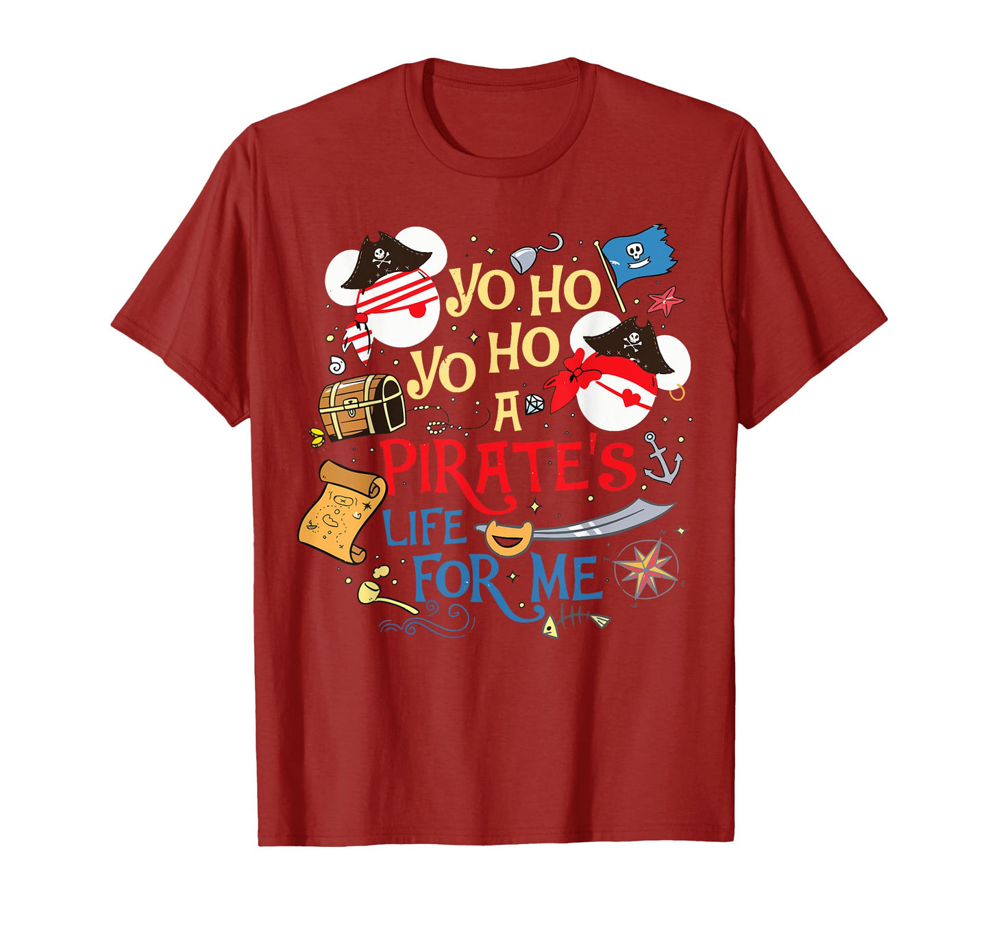 Funny Pirate Women Man Kids Family Vacation Trip T-Shirt