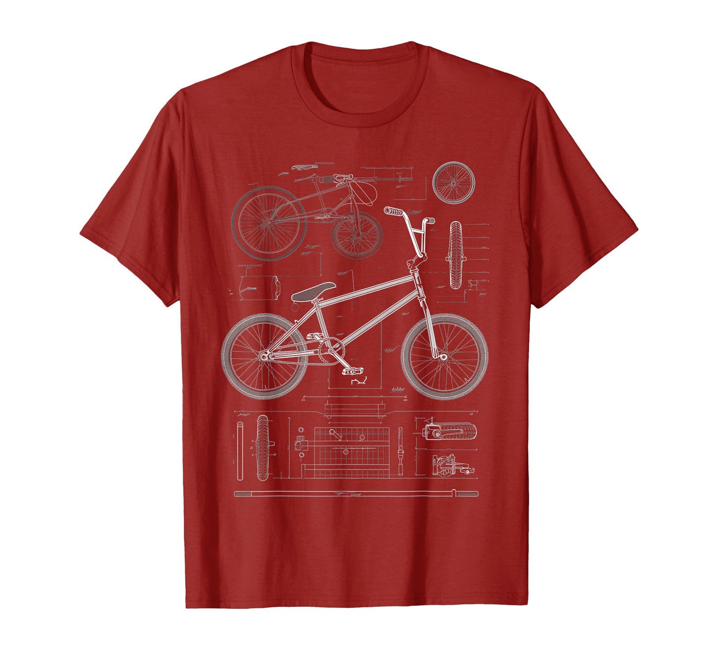 BMX Bike Blueprint T-Shirt