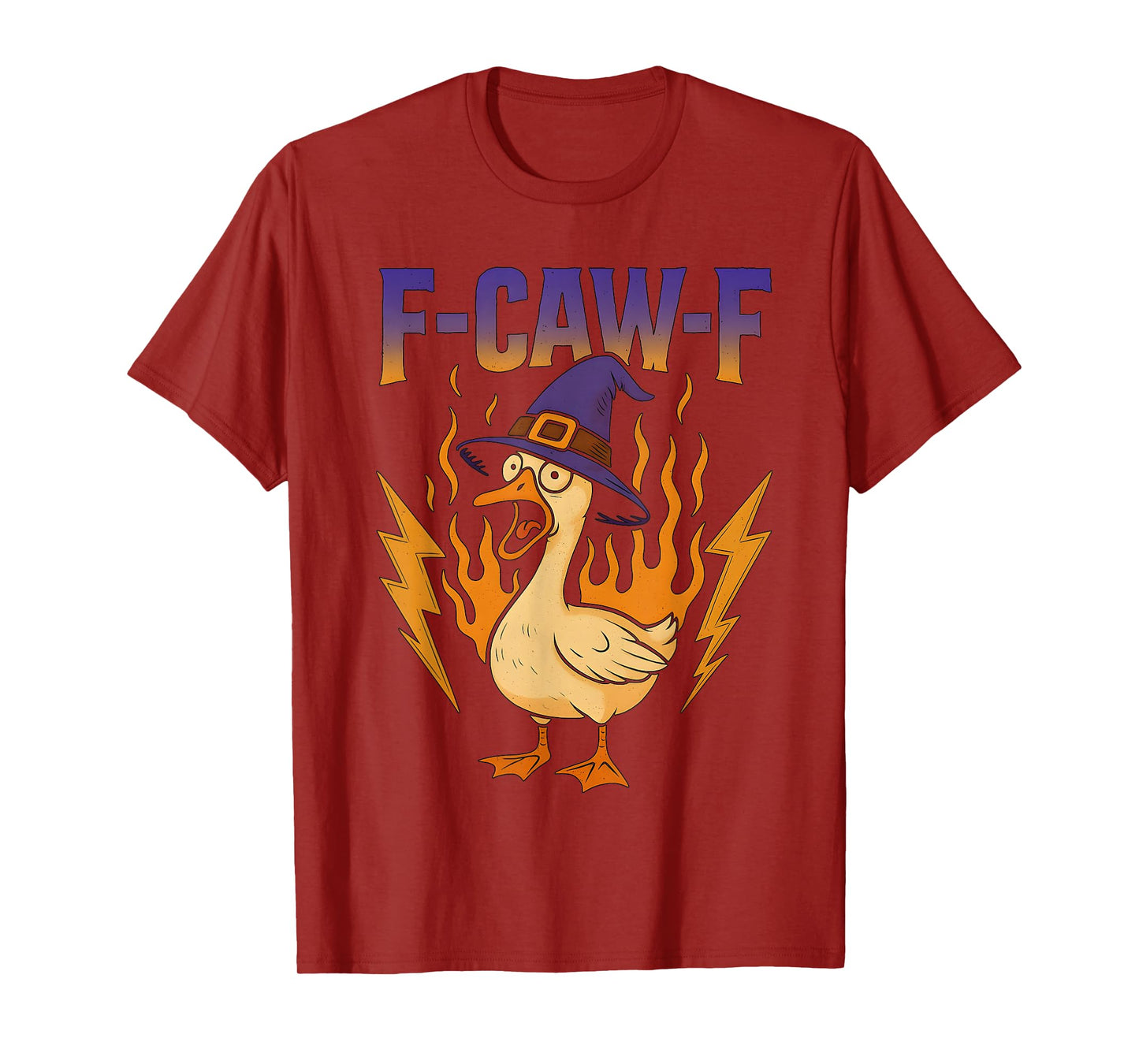 F-Caw-F Funny Goose Witch Humor F-Caw-F Meme Halloween T-Shirt