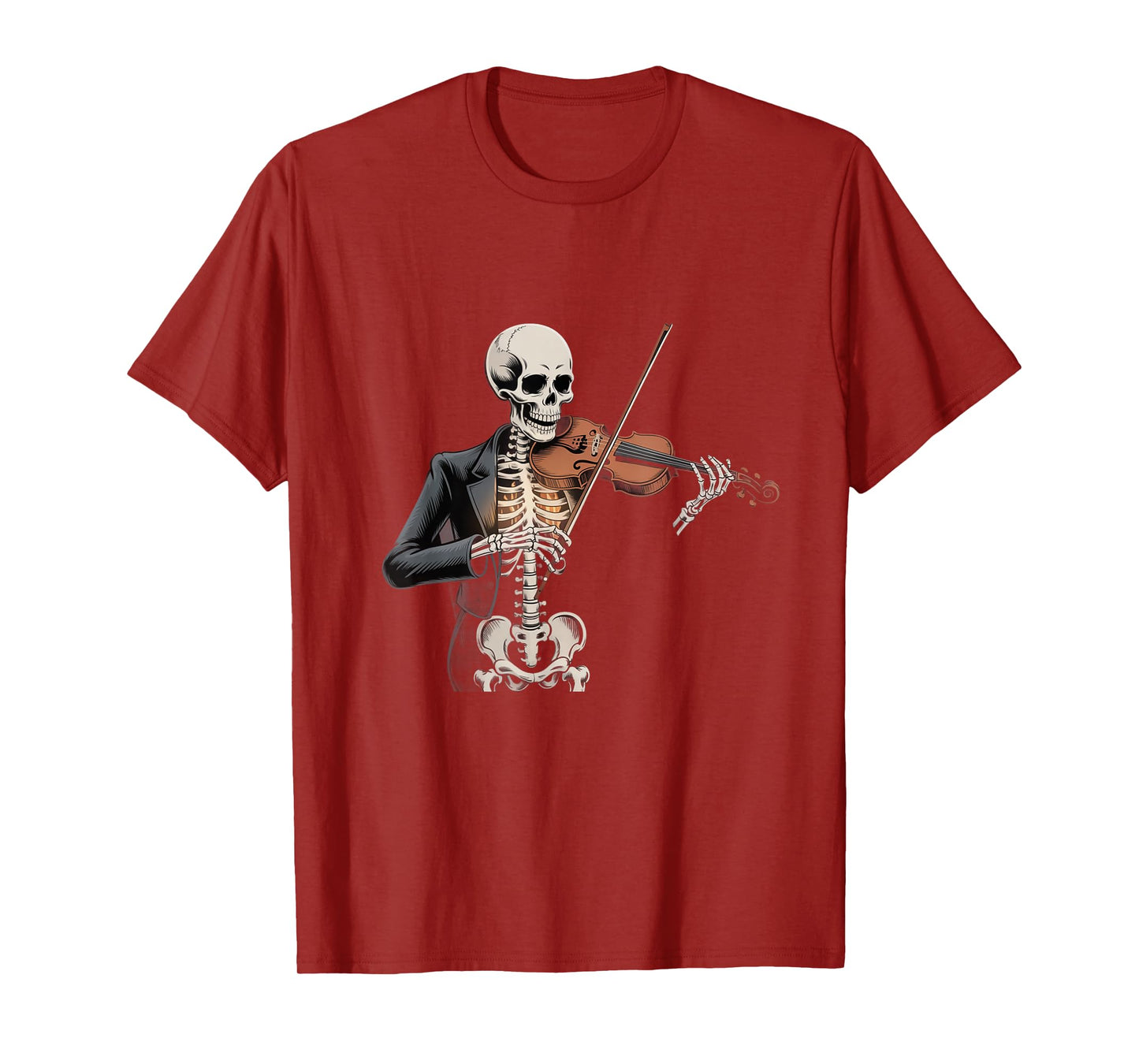 Funny Skeleton Playing Violin Cool Music Funny Skeleton Meme T-Shirt