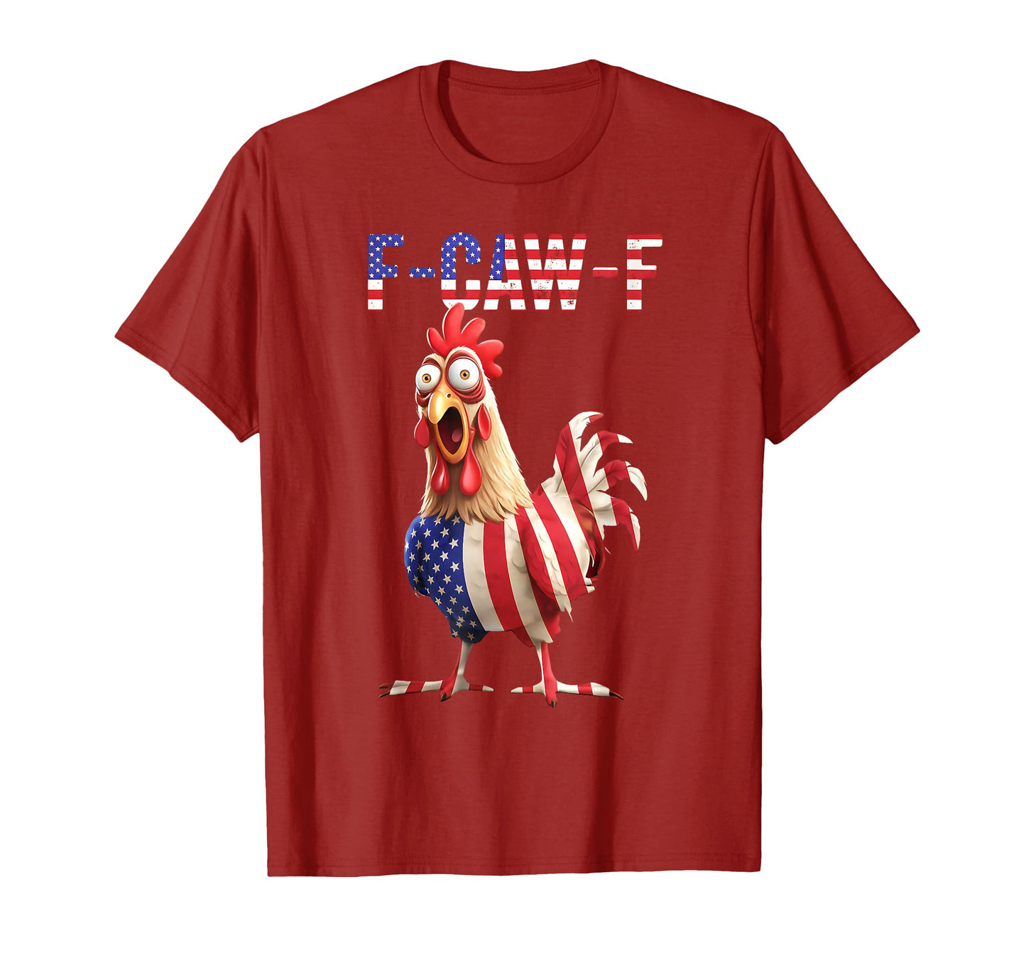 F-Caw-F Black Crow Black Bird Retro USA Flag Vintage FCawF T-Shirt
