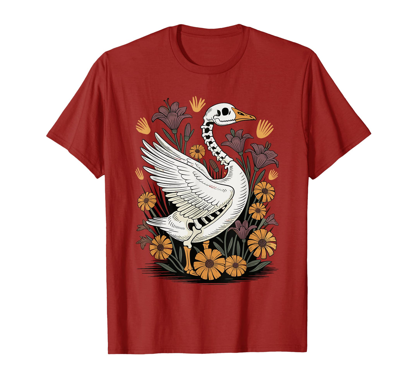 Spooky Goose Skeleton Halloween Fall Spooky Goose T-Shirt