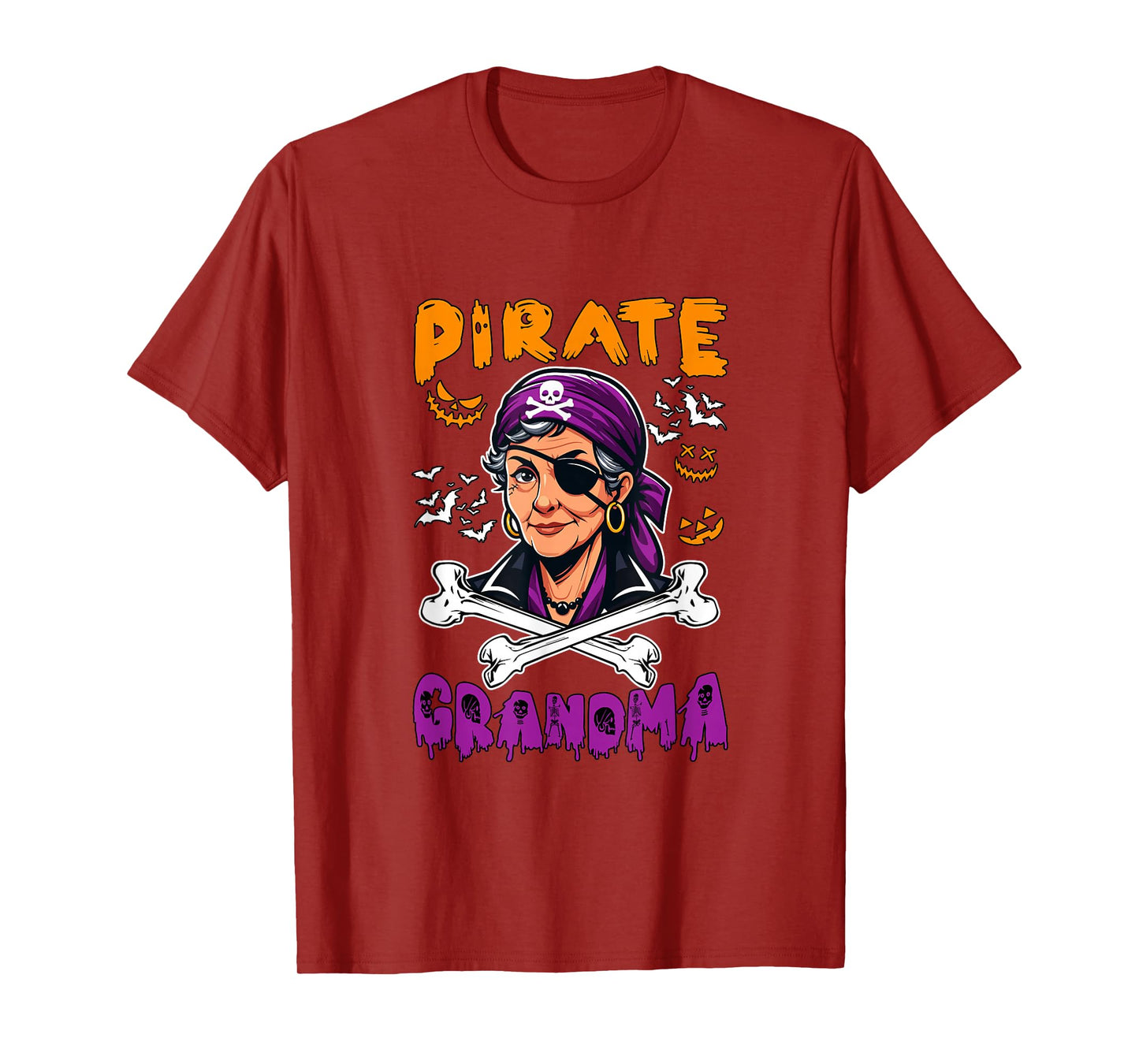 Pirate Grandma Halloween Pirate Lover Funny Men Family Group T-Shirt