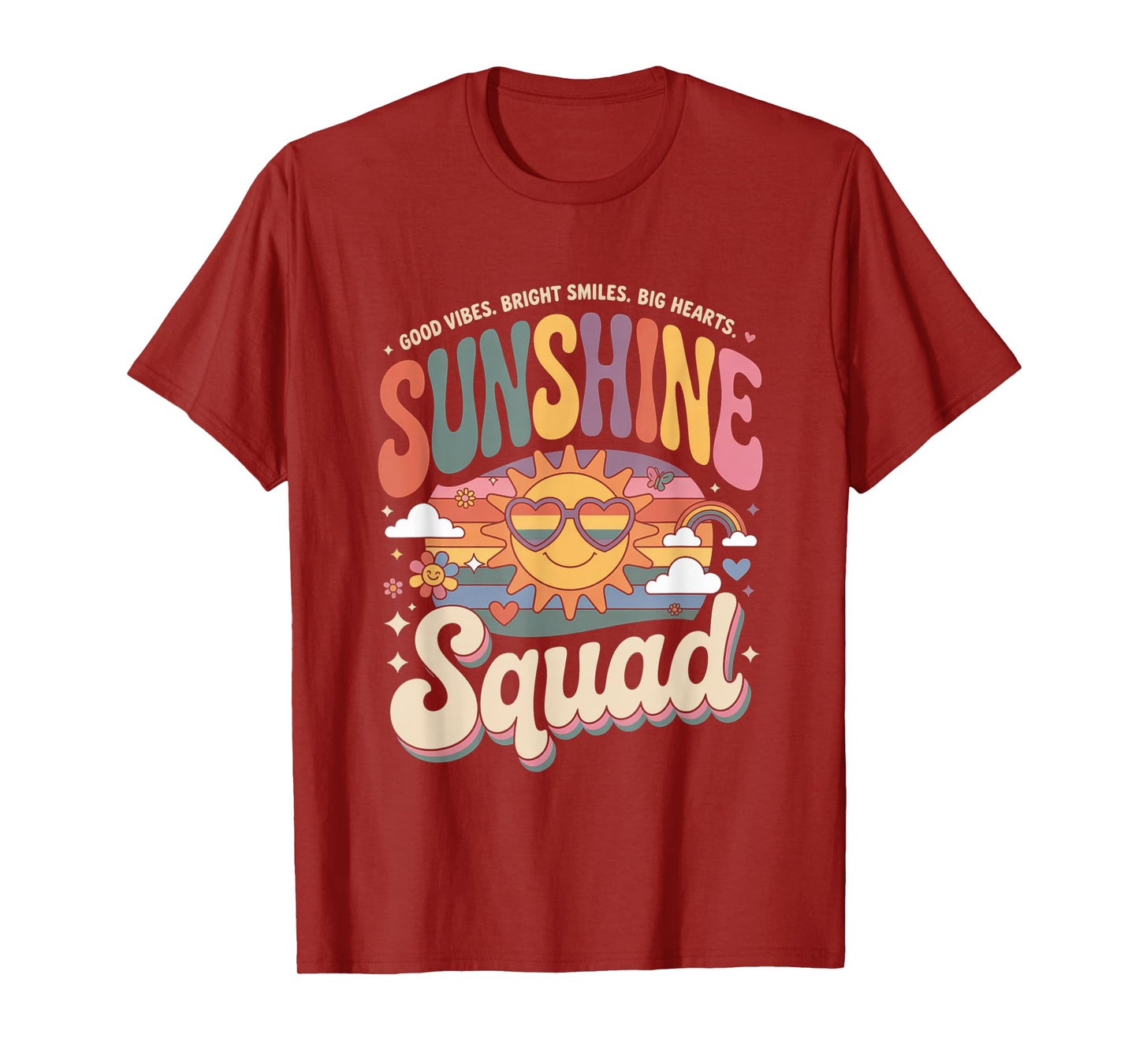 Sunshine Squad Bright Team Positive Happy Vibe Day Joyful T-Shirt