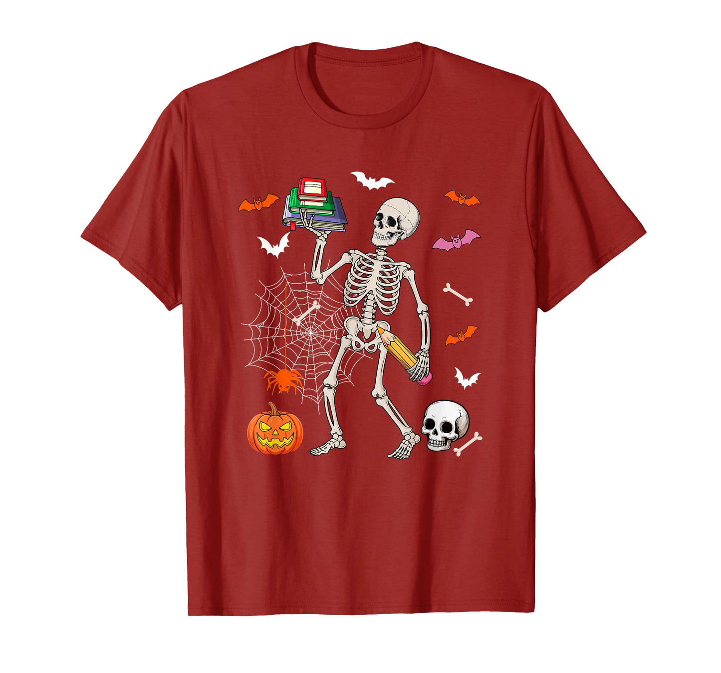 School Secretary Job Horror Skeleton Halloween Costume Team T-Shirt