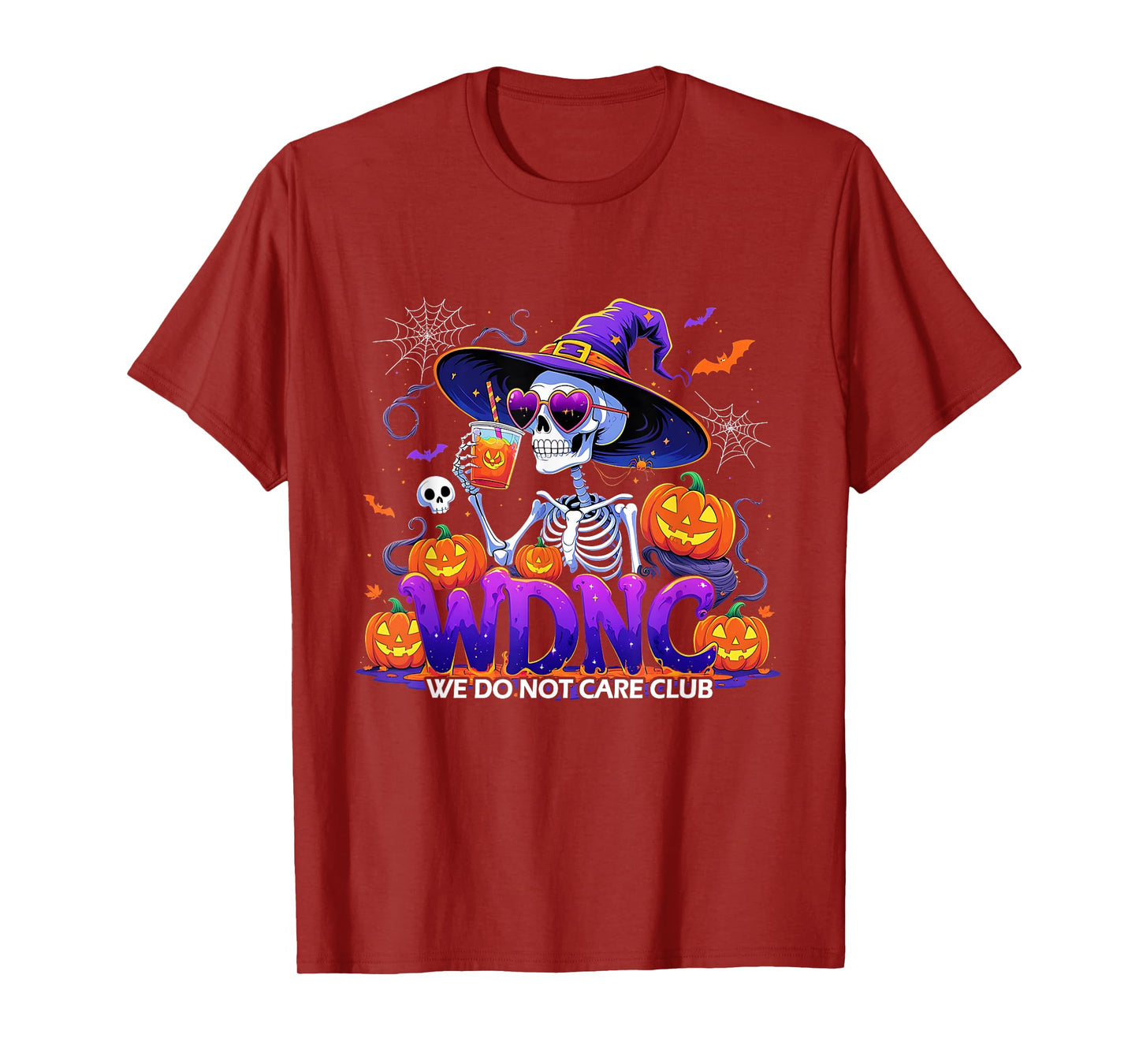 Proud Member WDNC We Do Not Care Club Skeleton Halloween T-Shirt