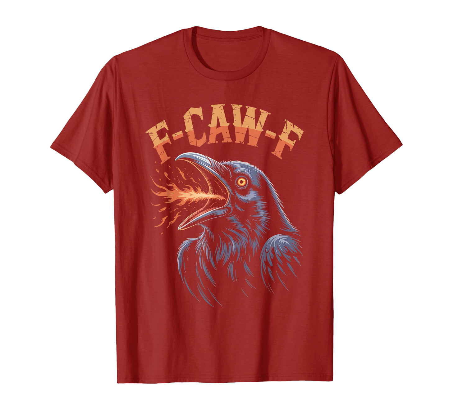 Funny F-Caw-F Crow Gothic Moon Humor Halloween T-Shirt