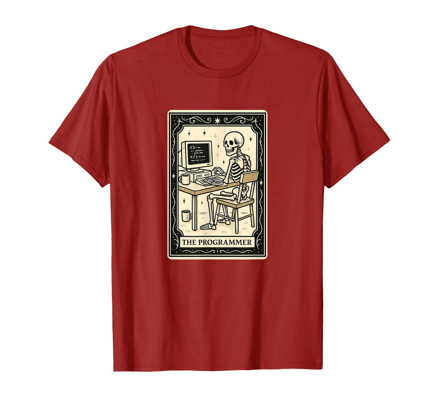 The Programmer Tarot Card Spooky Gothic Computer Programming T-Shirt