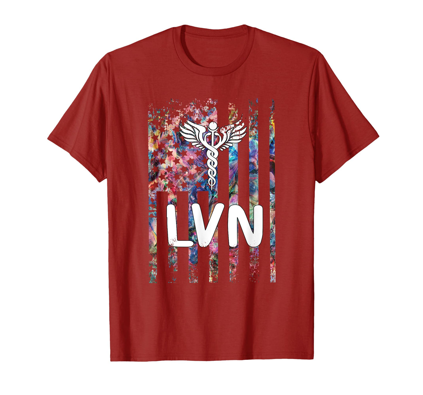 LVN US Flag Licensed Vocational Nurse LVN Nursing Student T-Shirt