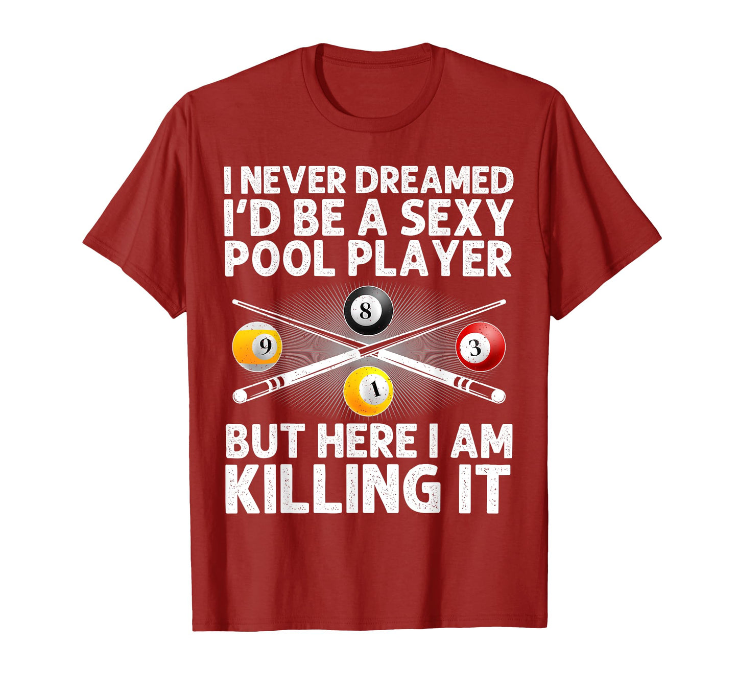 Best Pool Design For Men Women Billiards Lover Pool Player T-Shirt
