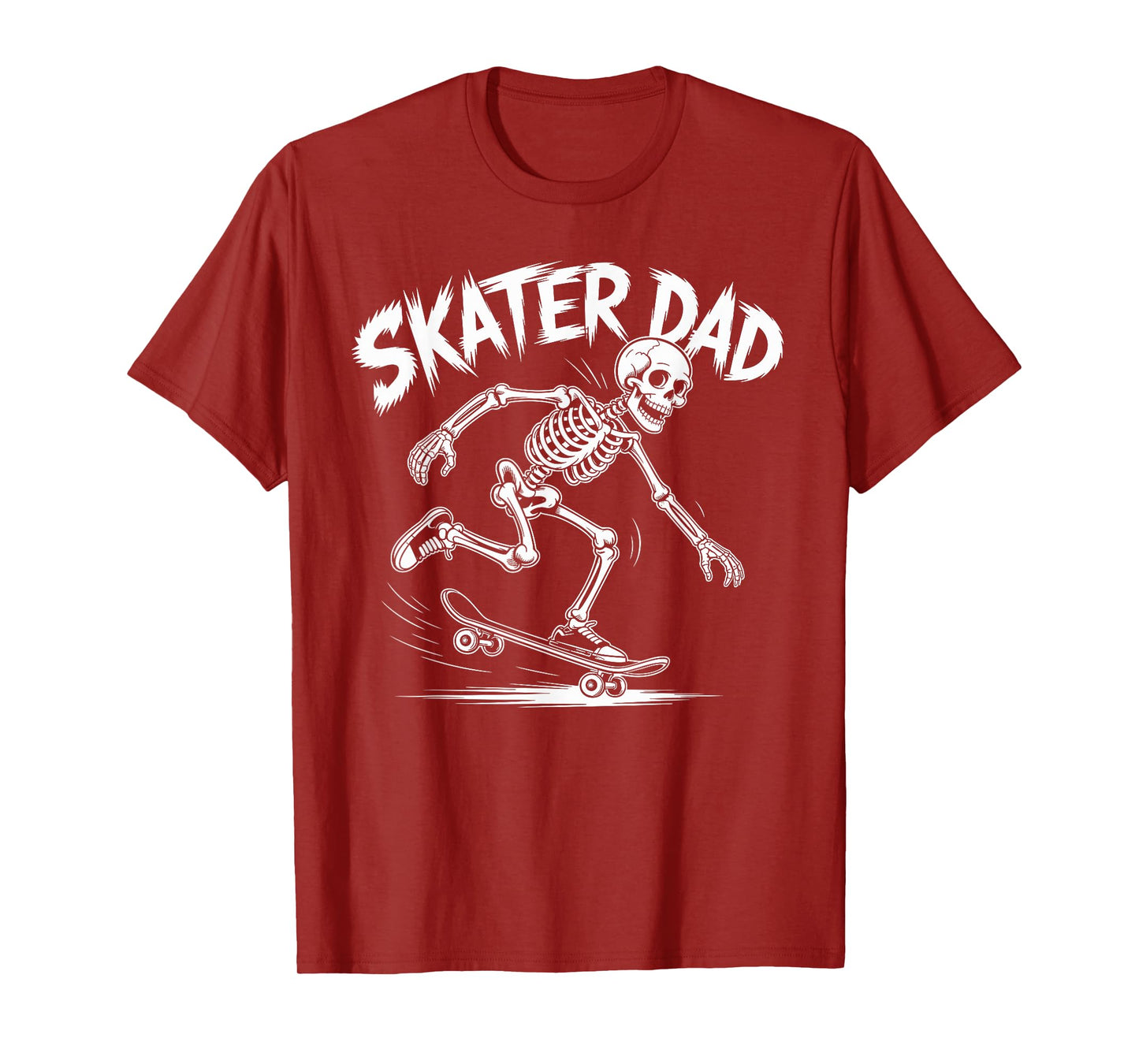 Skater Dad Skeleton Skateboarder Halloween Skateboarding T-Shirt