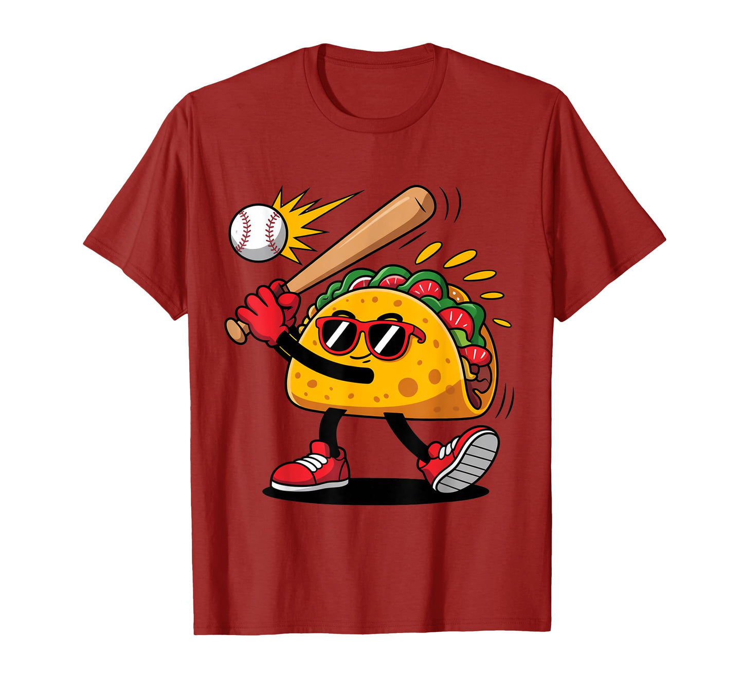 Taco Baseball Mexican Cinco de Mayo Men Kids T-Shirt