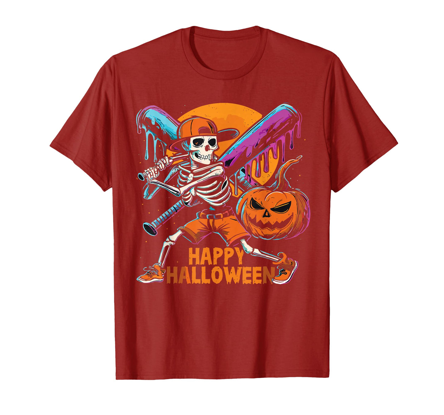 Funny Halloween Skeleton T-Shirt for Kids Teens Boys Girls T-Shirt