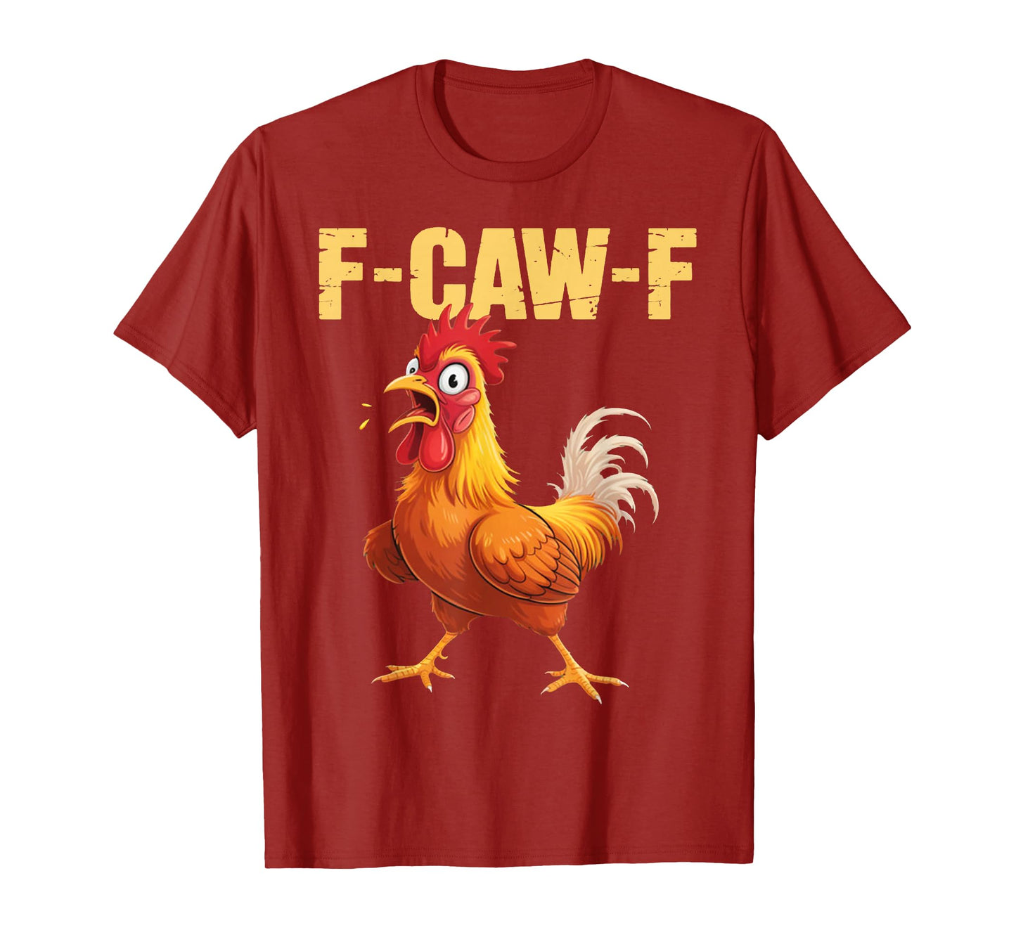 Retro Funny F Caw F Chicken Meme Animal Cute T-Shirt