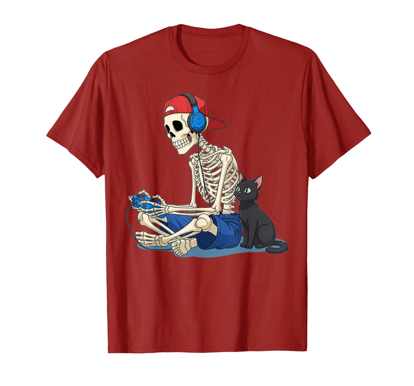 Graphic Skeleton T Boys Gamer Skeleton Halloween Costume T-Shirt