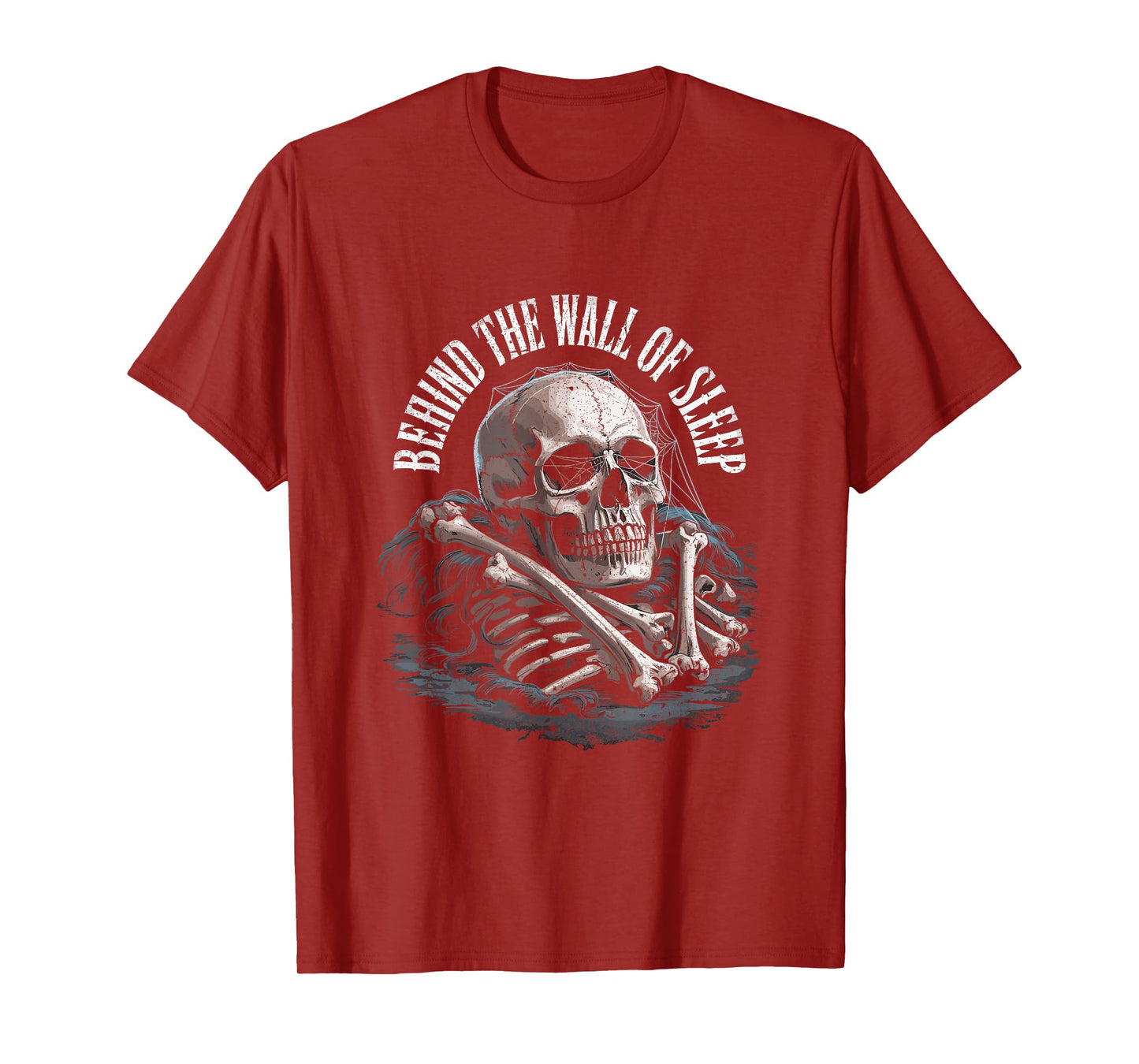 Behind The Wall of Sleep Skeleton Skull Art T-Shirt