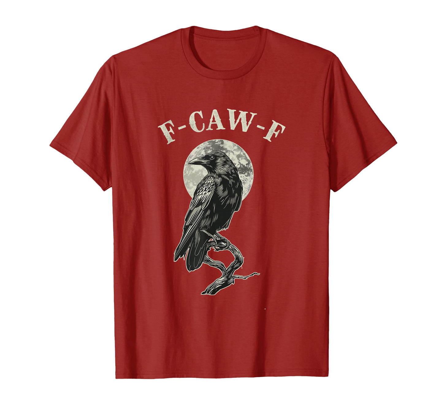 F-CAW-F Black Crow Full Moon Gothic Humor T-Shirt
