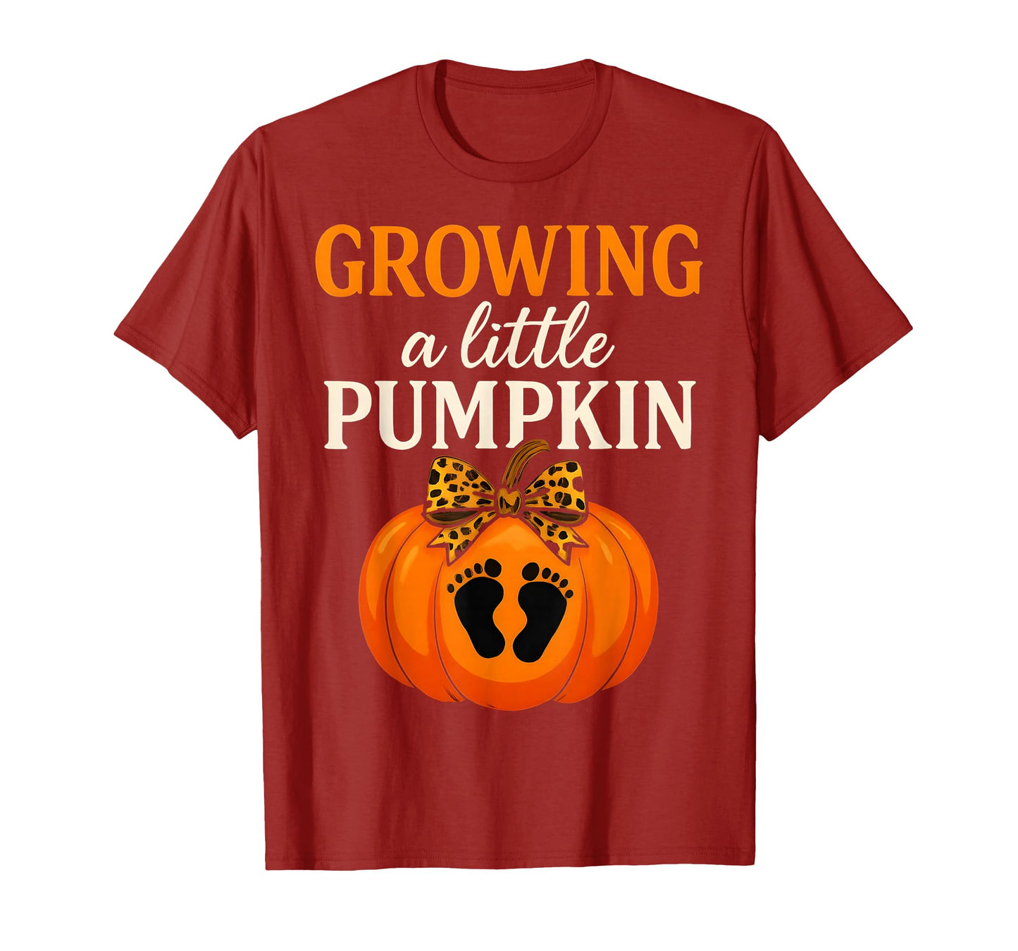 Growing A Little Pumpkin Thanksgiving Pregnancy Happy Fall T-Shirt