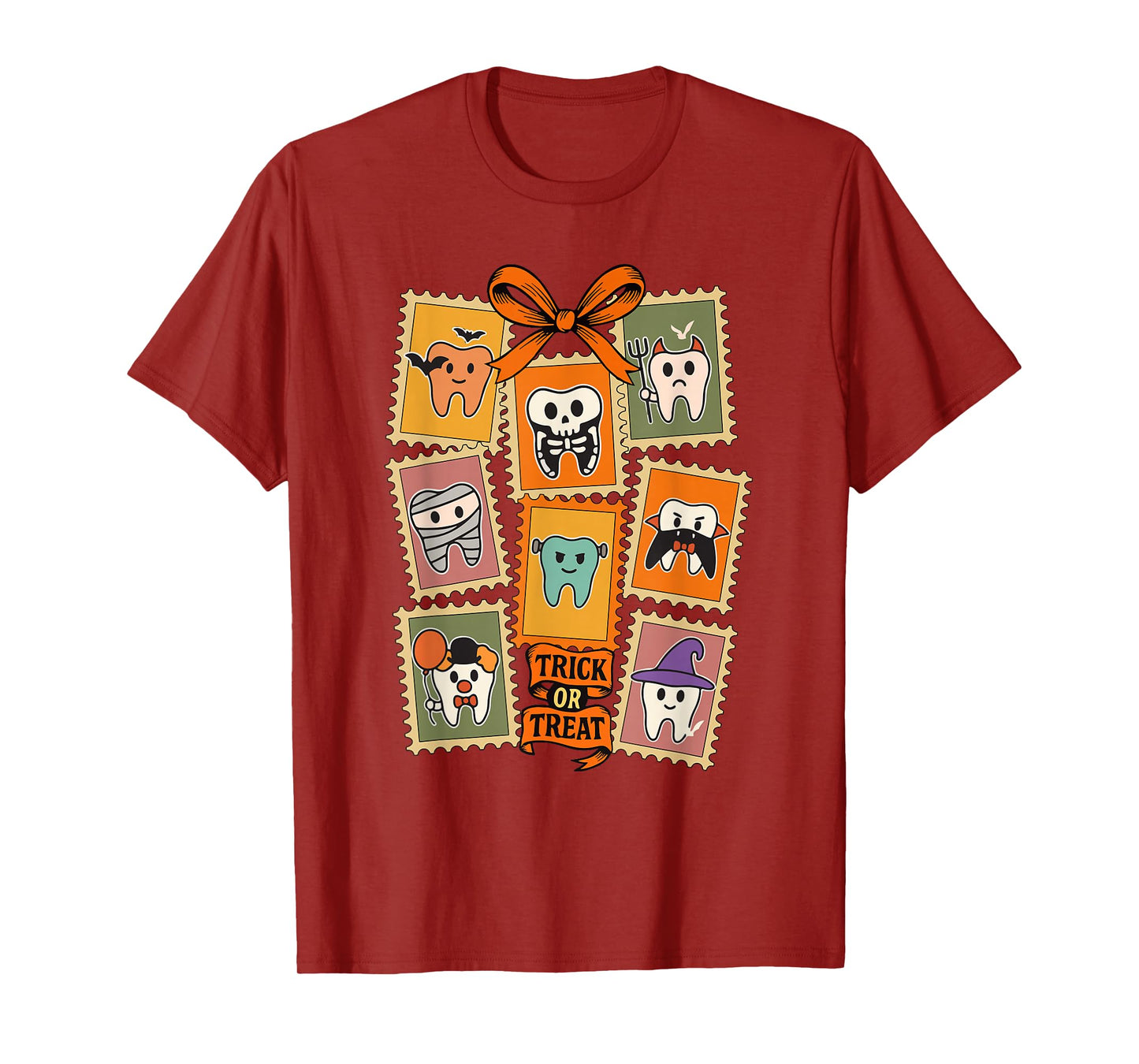 Funny Dental Squad Halloween Stamp Icons Costume Men Women T-Shirt