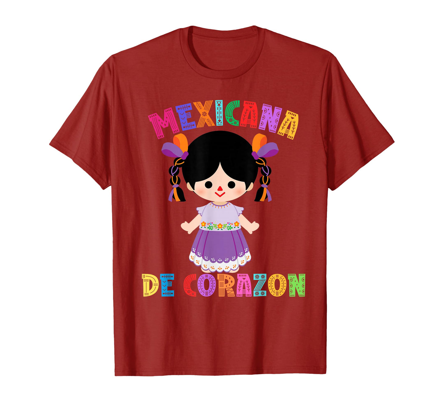Mexican Doll, Maria. Mexican Mazahua Arte Huichol, Lele T-Shirt
