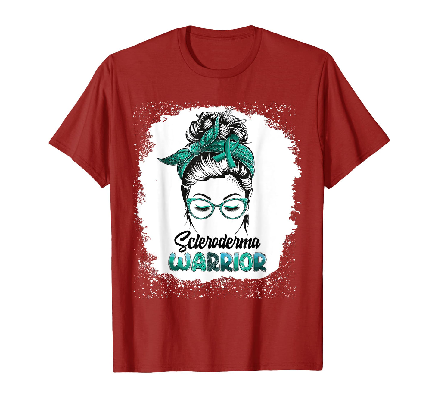 Scleroderma Warrior Bleached Messy Bun Survivor Believe T-Shirt
