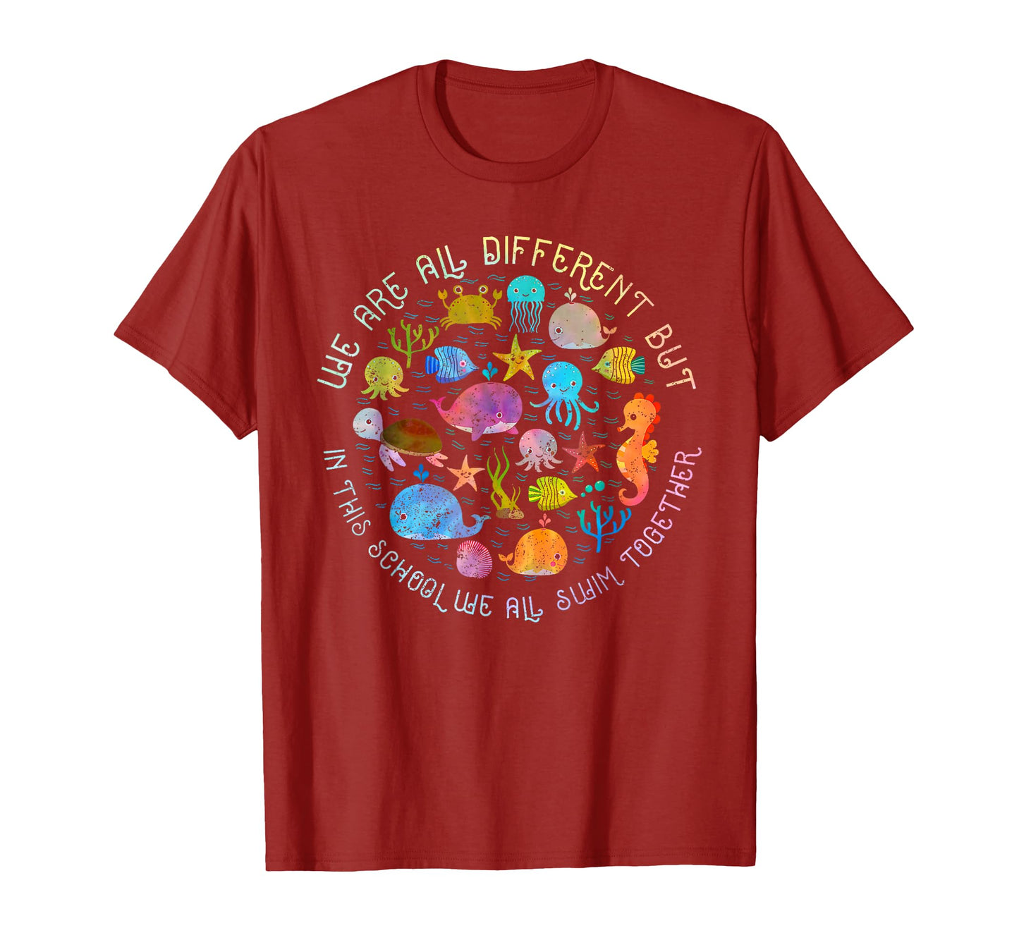 We Are Different But In This School We All Swim Tie Dye T-Shirt